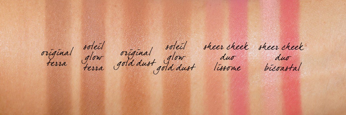 Tom Ford Bronzer swatch comparisons original vs soleil glow