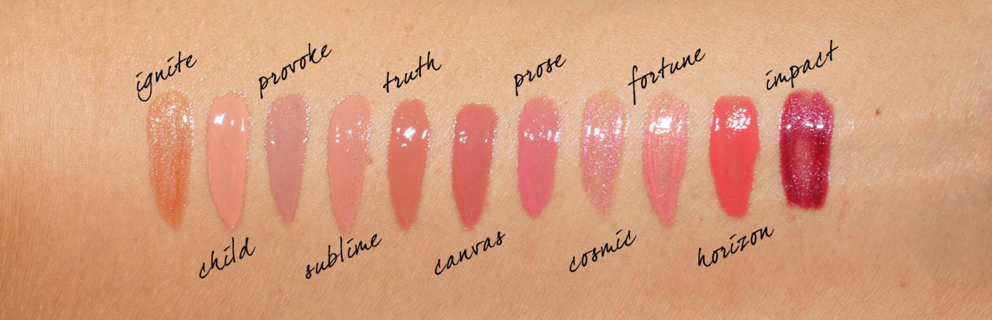 Hourglass Unreal Volumizing Lip Gloss swatches | Fashion Groom Spot