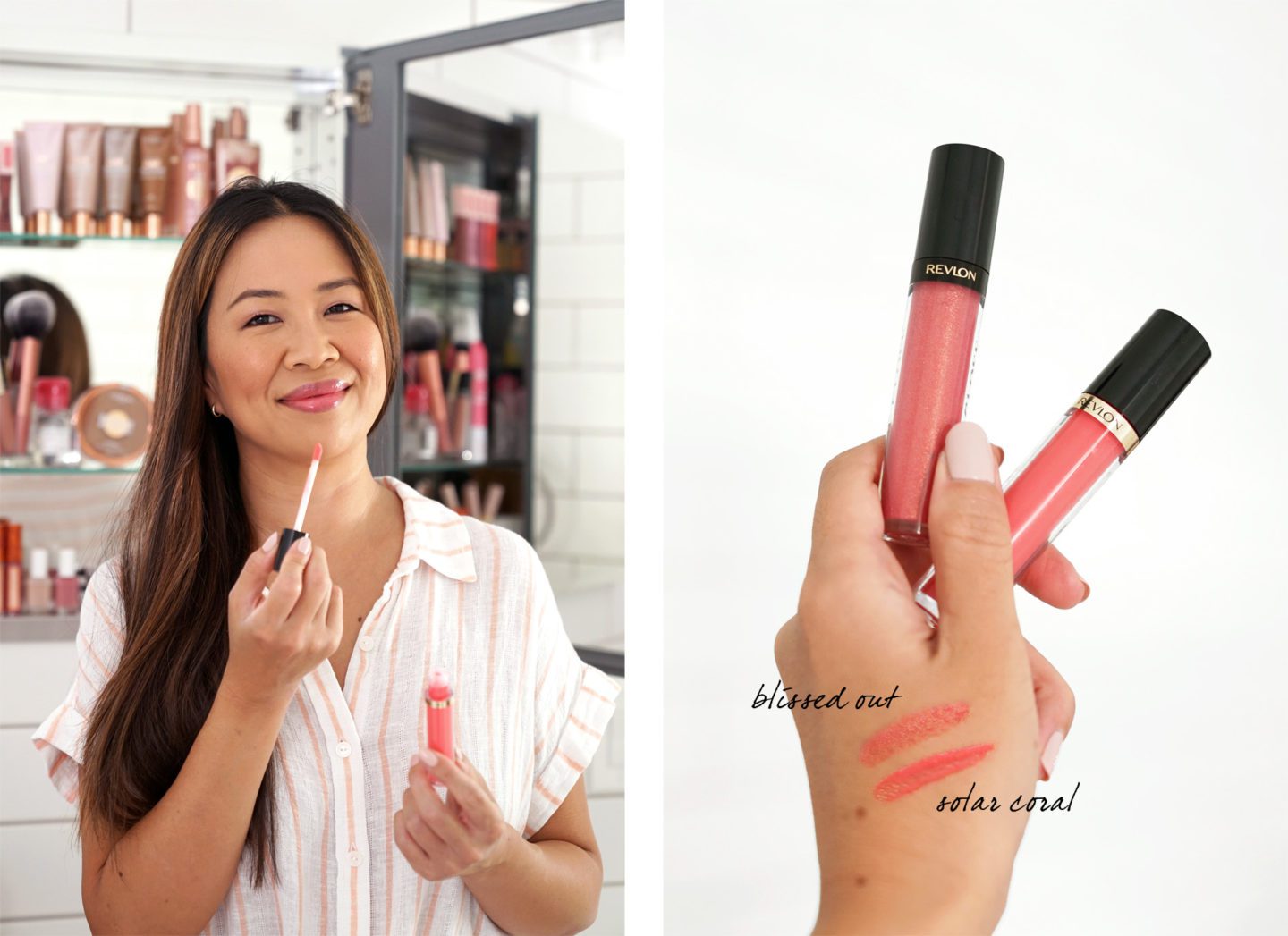 Revlon Super Lustrous Lip Gloss Solar Coral and Blissed Out | Fashion Groom Spot