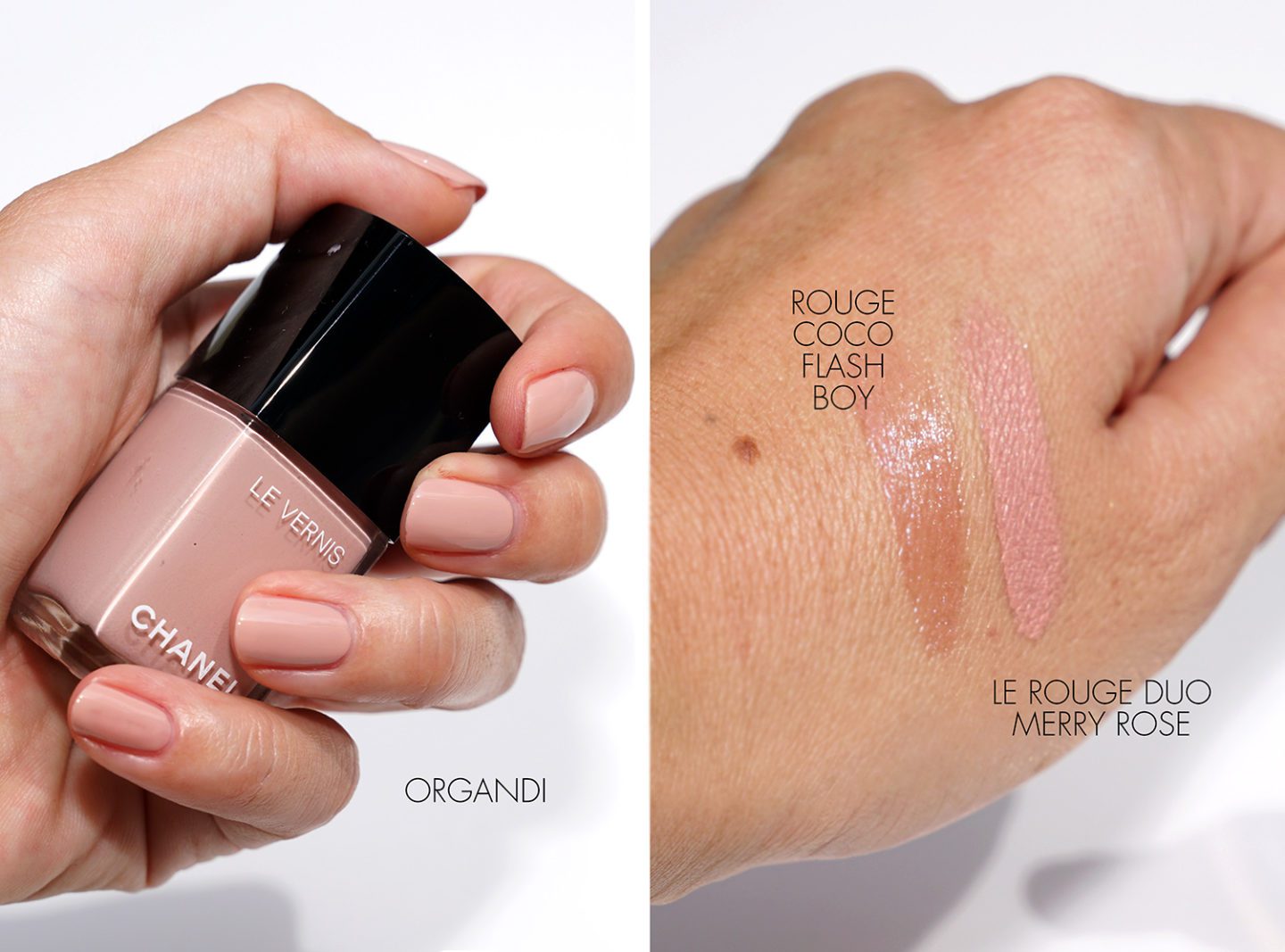 Chanel Le Vernis Organdi and Rouge Coco Flash in Boy