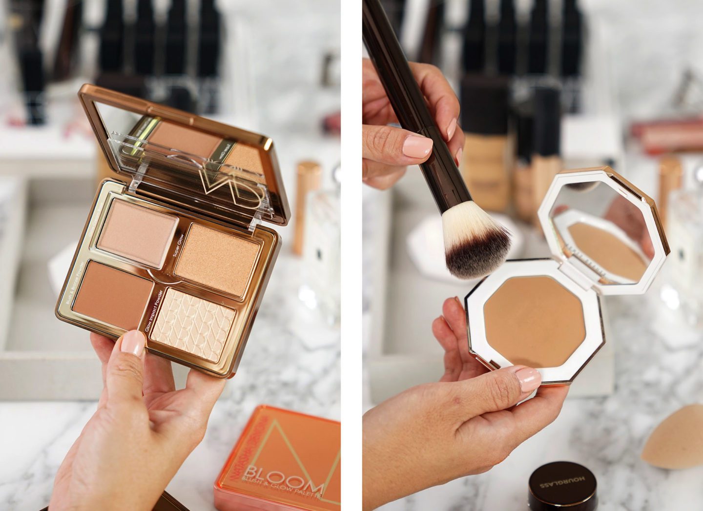 Natasha Denona Tan and Bronze Glow + Fenty Bronzer