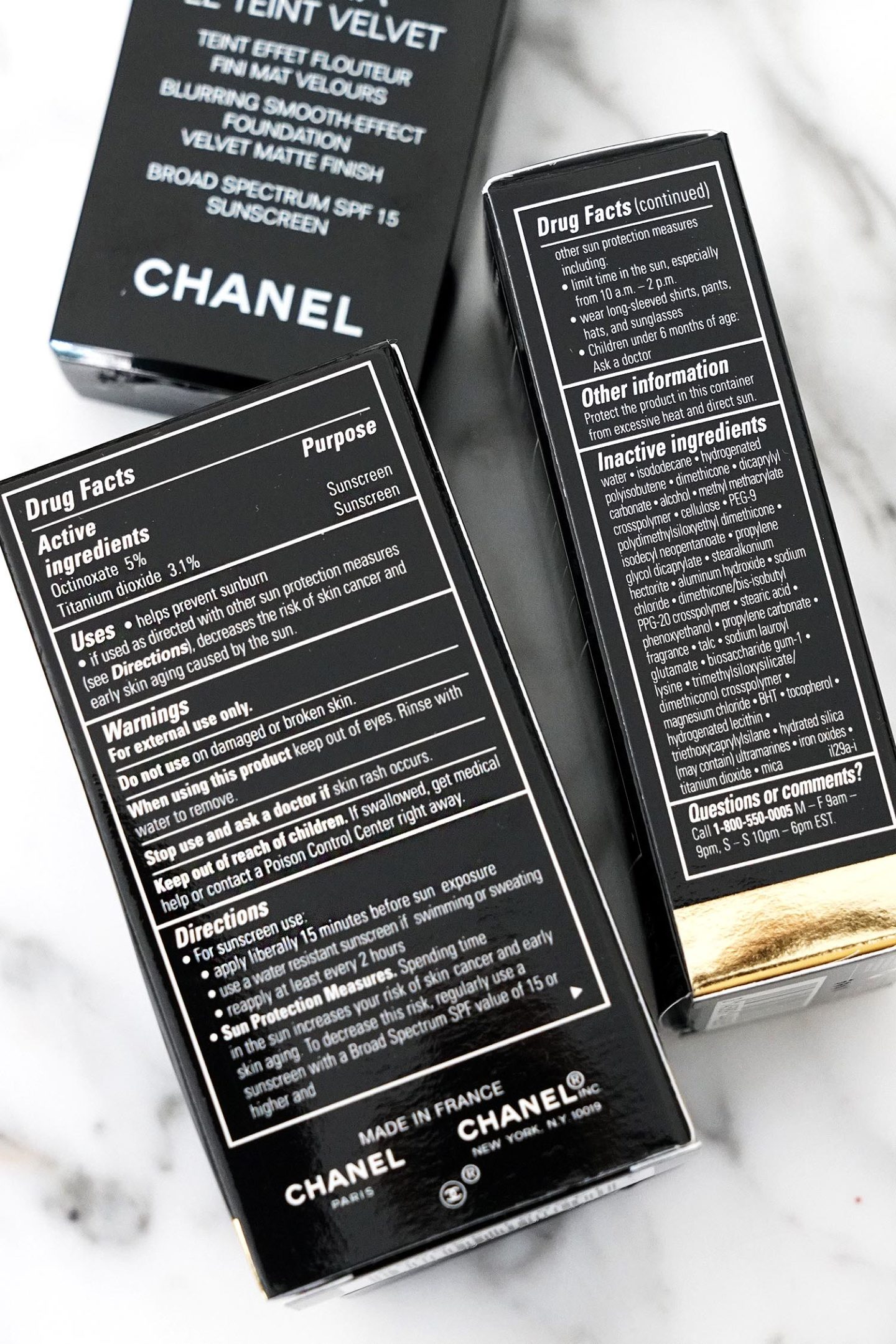 Chanel Ultra Le Teint Velvet ingredients US