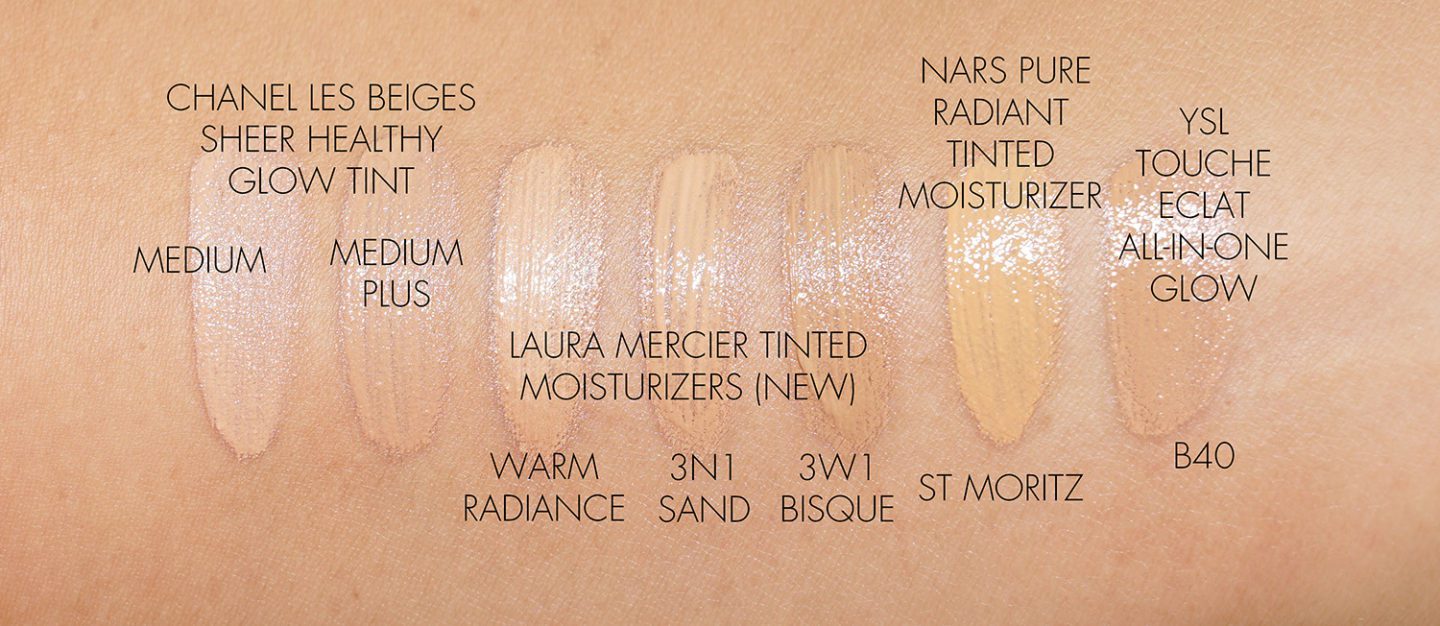 Laura Mercier Tinted Moisturizer vs Chanel, YSL and NARS