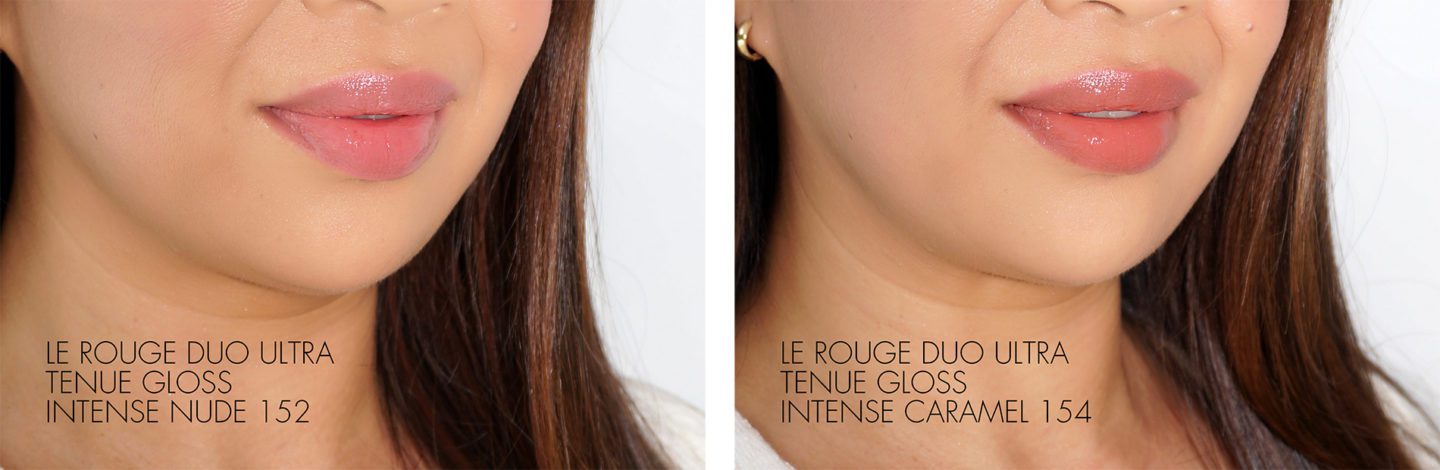 Chanel Le Rouge Duo Ultra Gloss Intense Nude and Intense Caramel