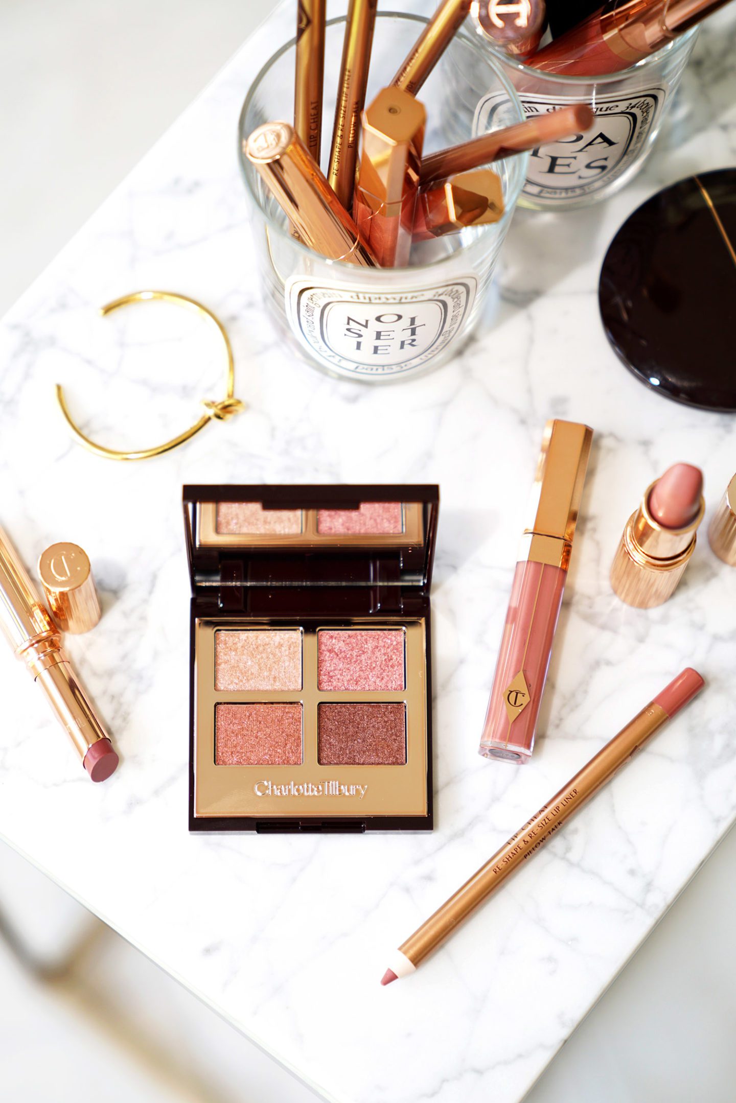 Charlotte Tilbury Pillow Talk Luxury Palette of Pops and Lip Gloss