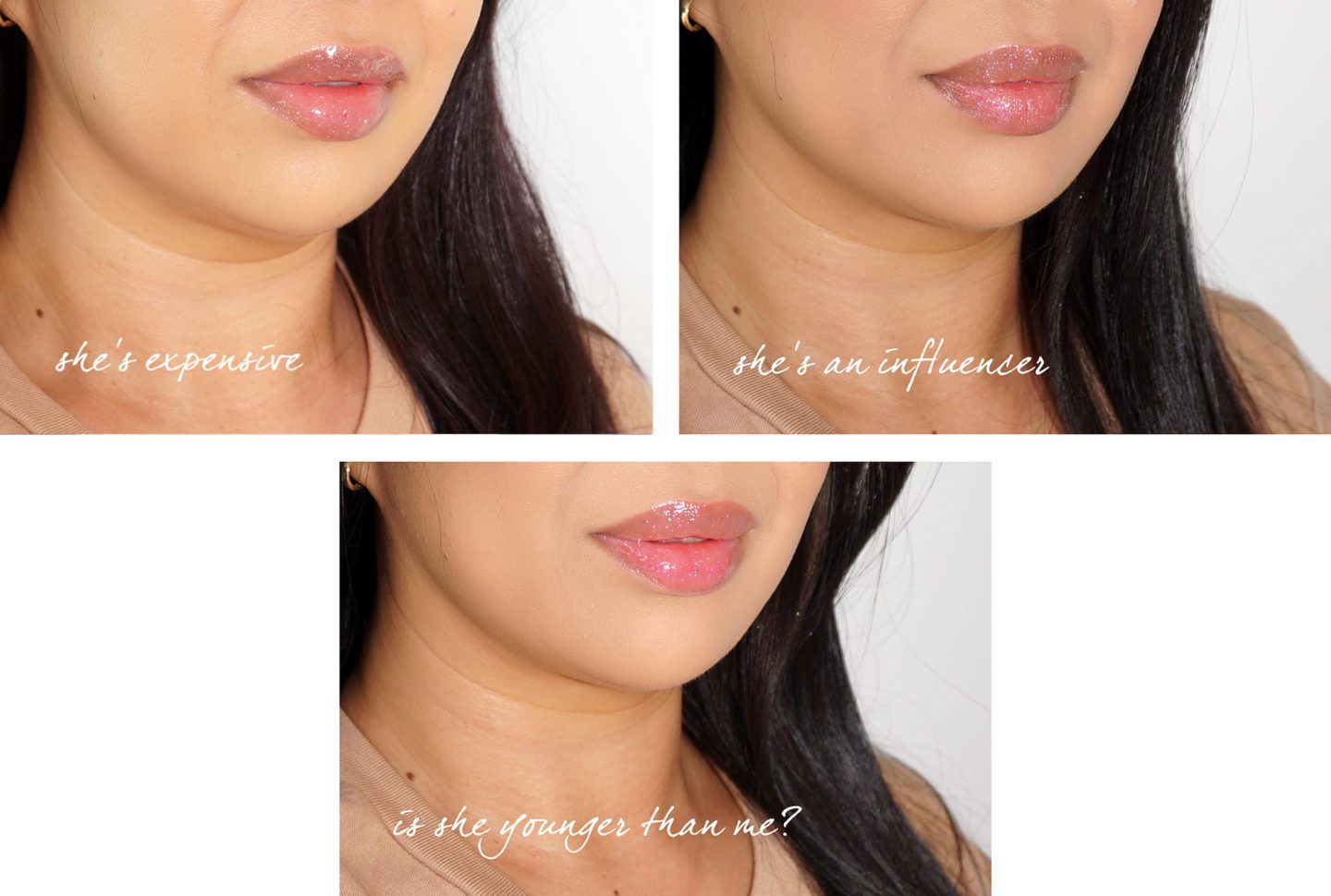 Patrick Ta Major Shine Lip Glosses swatches lips