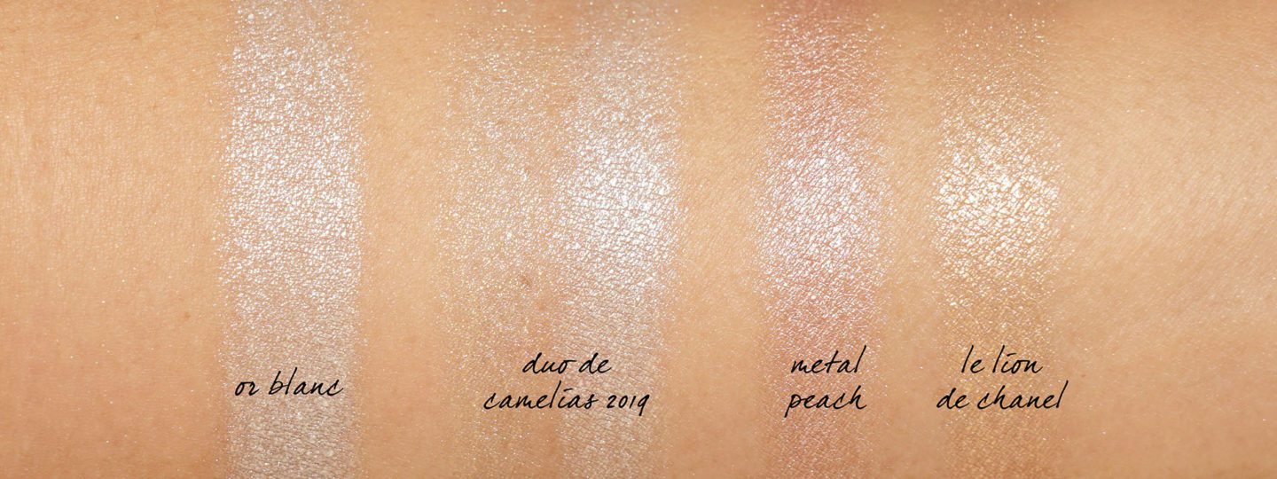 Chanel Highlighter Swatches