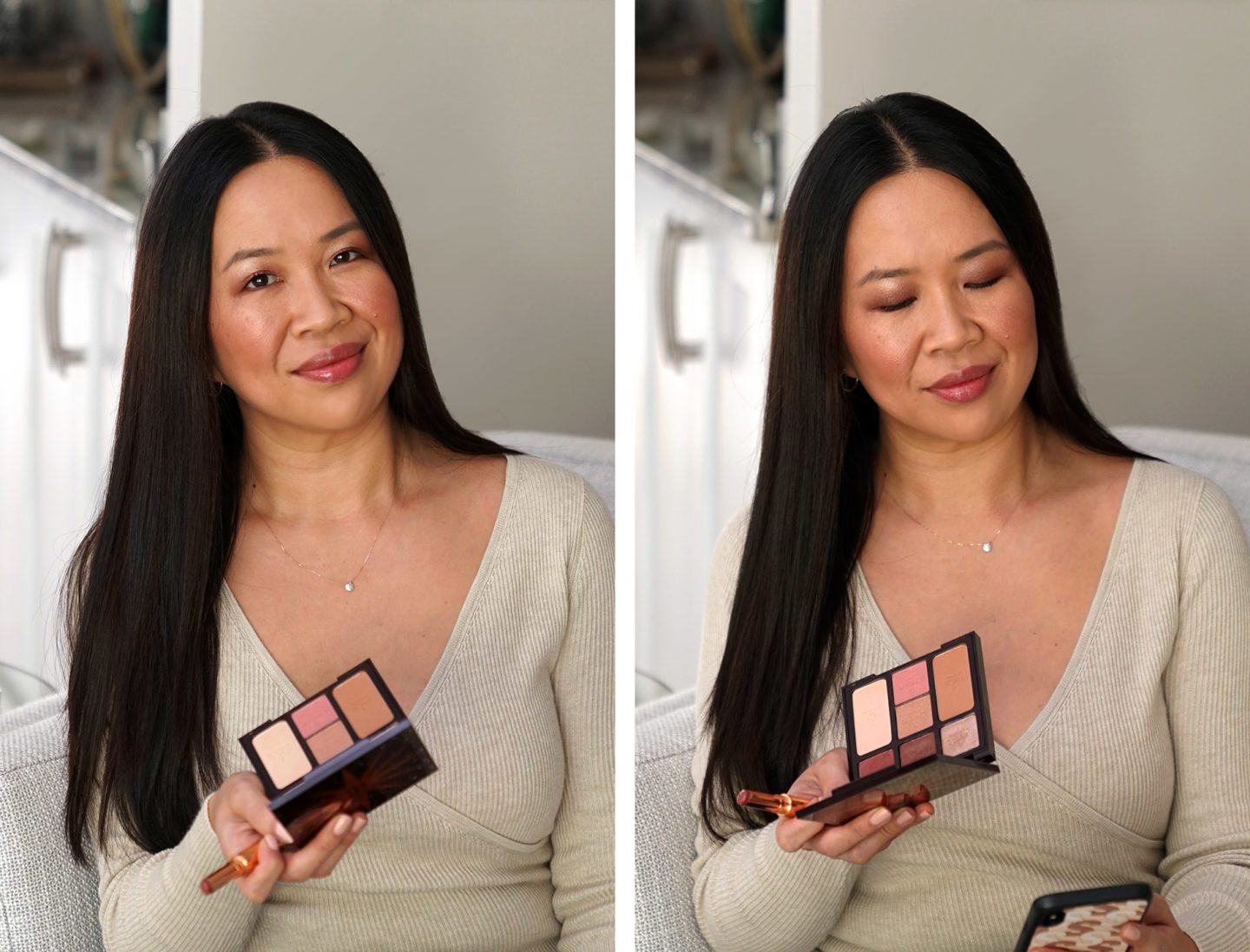 Charlotte Tilbury Gorgeous Glowing Beauty Palette look Sabrina