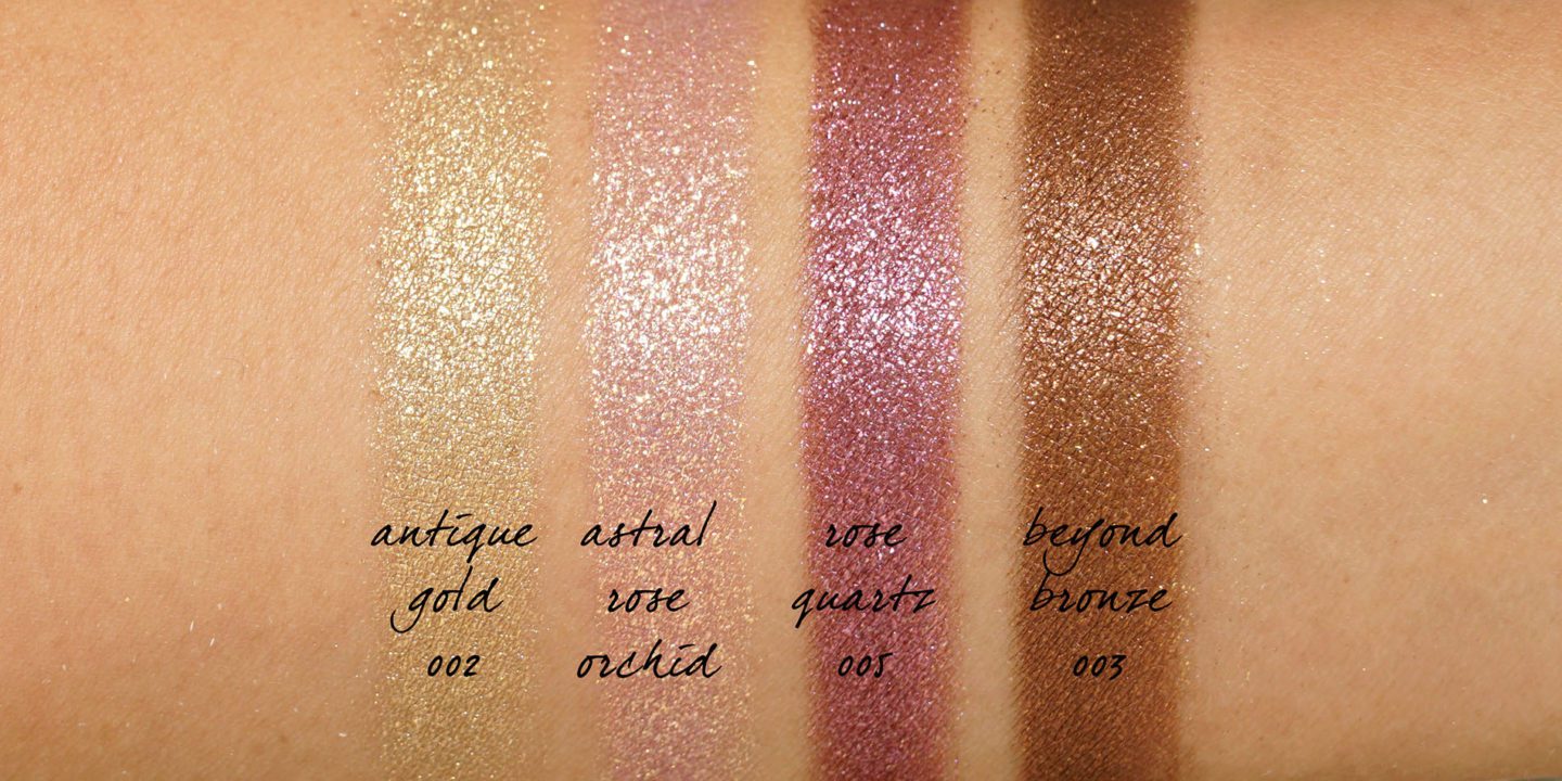 Pat McGrath Blitz Astral Eye Quad Ritualistic Rose swatches