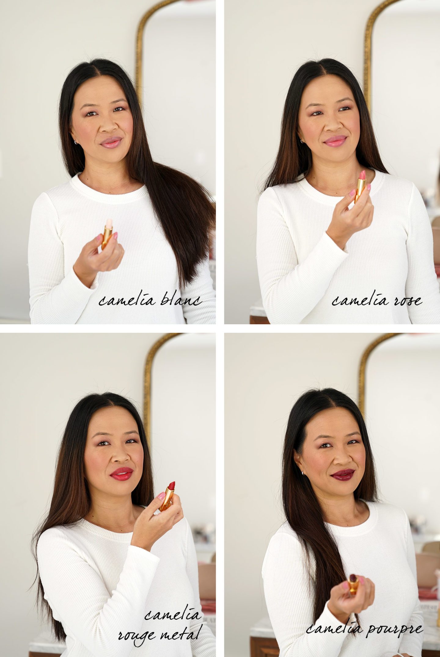 Chanel Rouge Allure Camelia Luminous Lipstick swatches