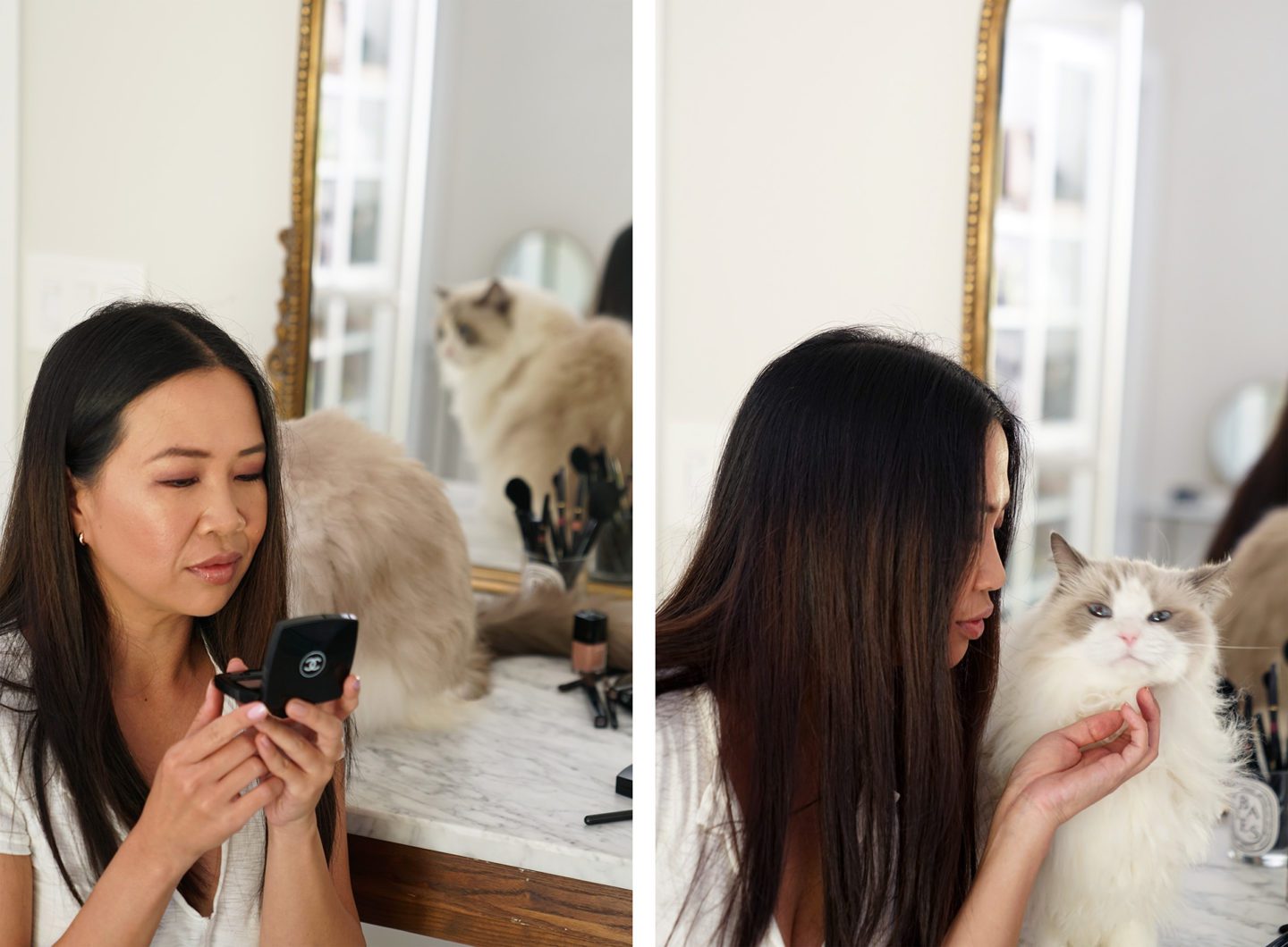 Chanel Eye Makeup + Kitty