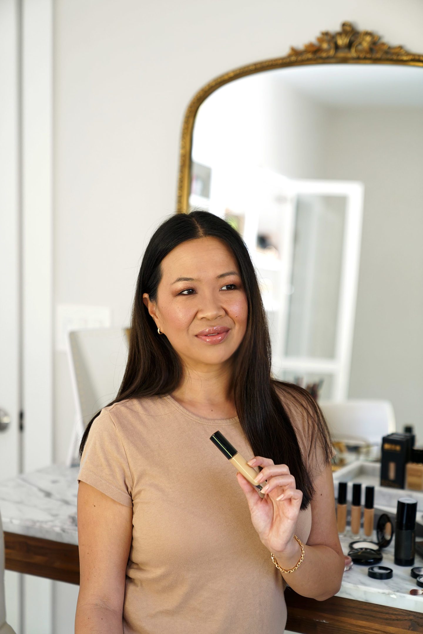 Pat McGrath Labs Concealer LM14, LUST Gloss Dare to Bare, BlitzTrance Skinsane