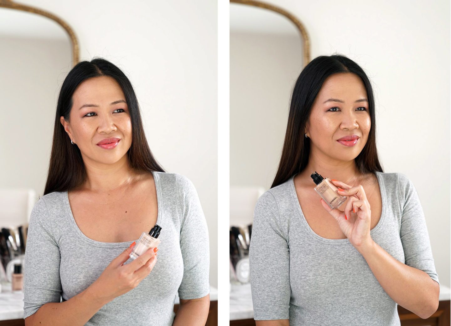 Chanel Les Beiges Sheer Highlighting Fluid in Pearly Glow vs Sunkissed