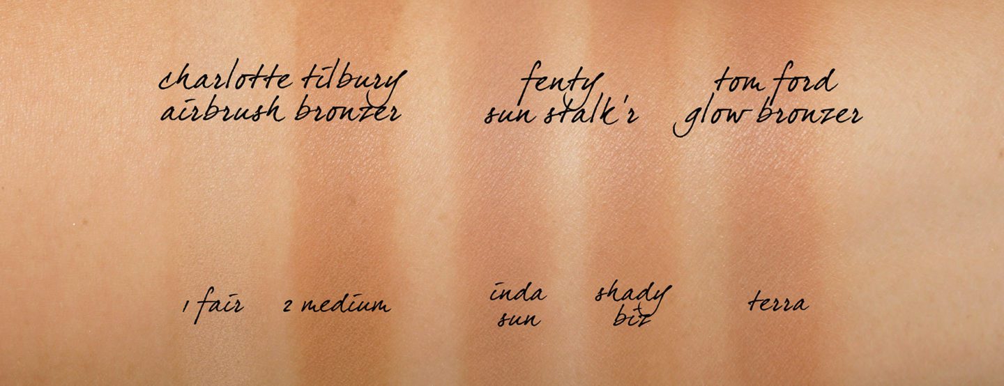 Charlotte Tilbury Matte Bronzer Fair Medium vs Fenty and Tom Ford