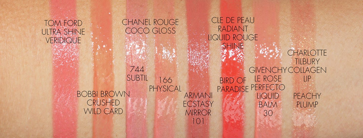 Best Peach Lip Colors Swatches Tom Ford, Bobbi Brown, Chanel