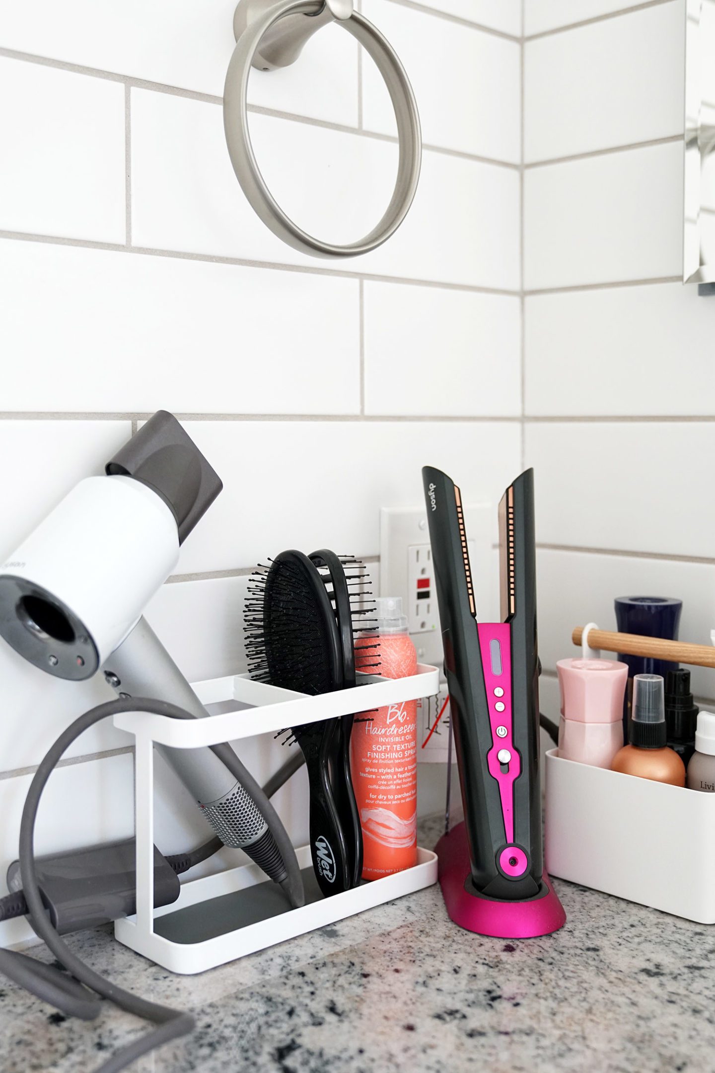 Yamazaki White Hair Care Holder