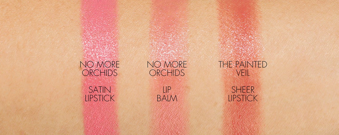 Gucci Lipstick and Balm swatches No More Orchids
