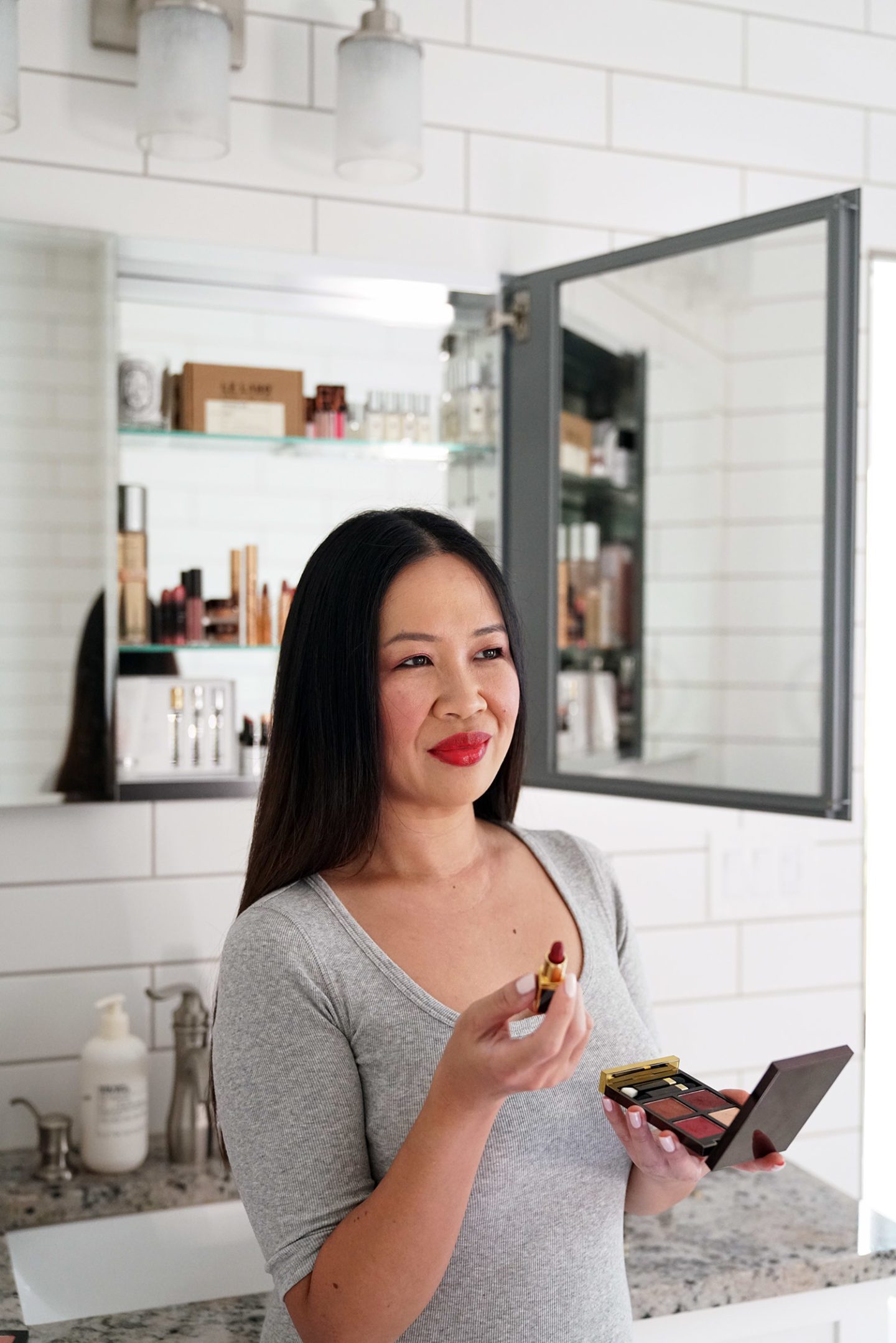 Tom Ford Burnished Amber Eyeshadow Quad and Scarlet Rouge Lip Color