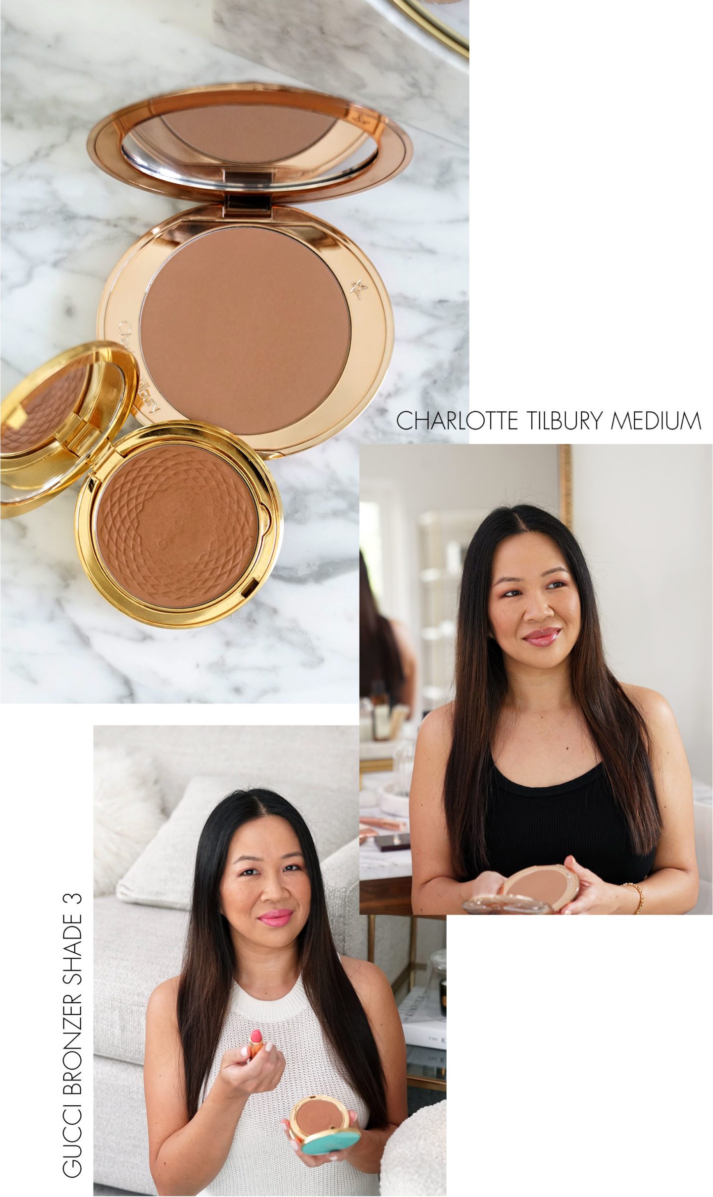 Gucci Powder Bronzer vs. Charlotte Tilbury Bronzer Powder