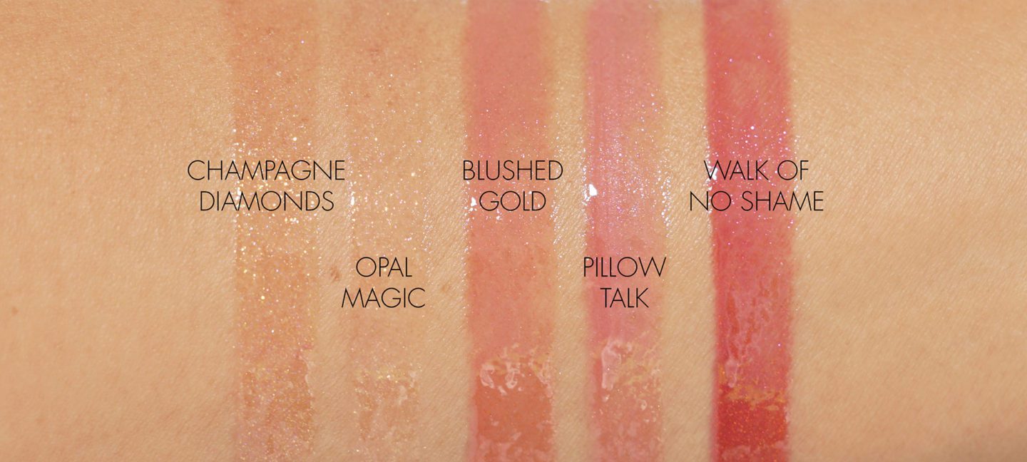 Charlotte Tilbury Jewel Lips Gloss swatches via Fashion Groom Spot