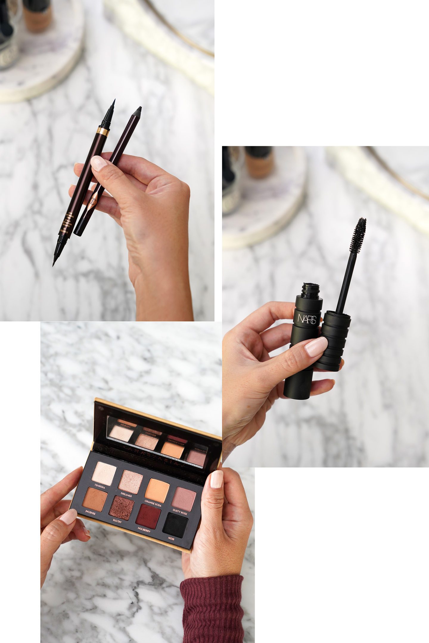 Eye Makeup Staples Tom Ford Eyeliner, Charlotte Tilbury and NARS