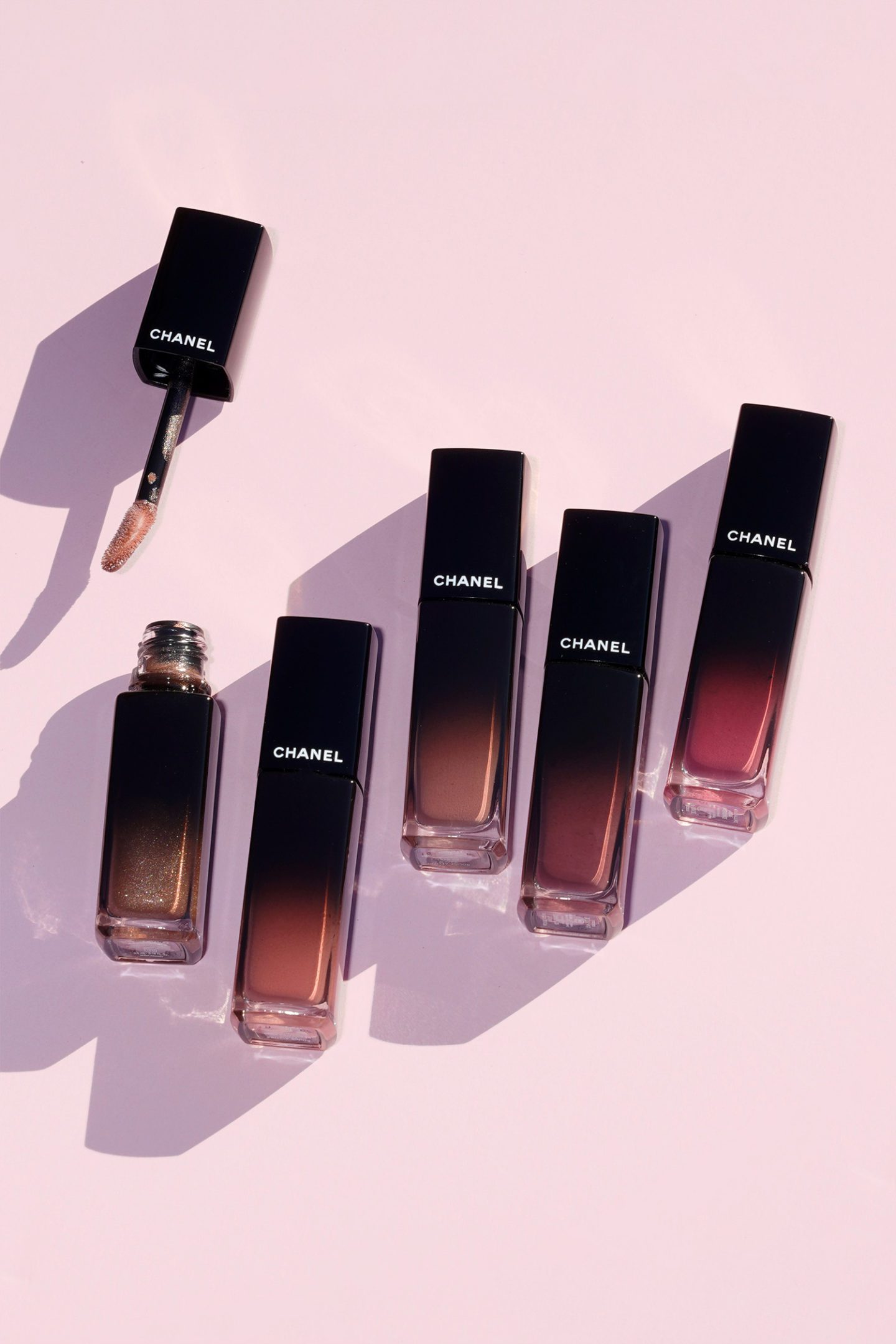 Chanel Rouge Allure Laque 60 Inflexible, 61 Continuous, 62 Still, 63 Ultimate, 64 Exigence