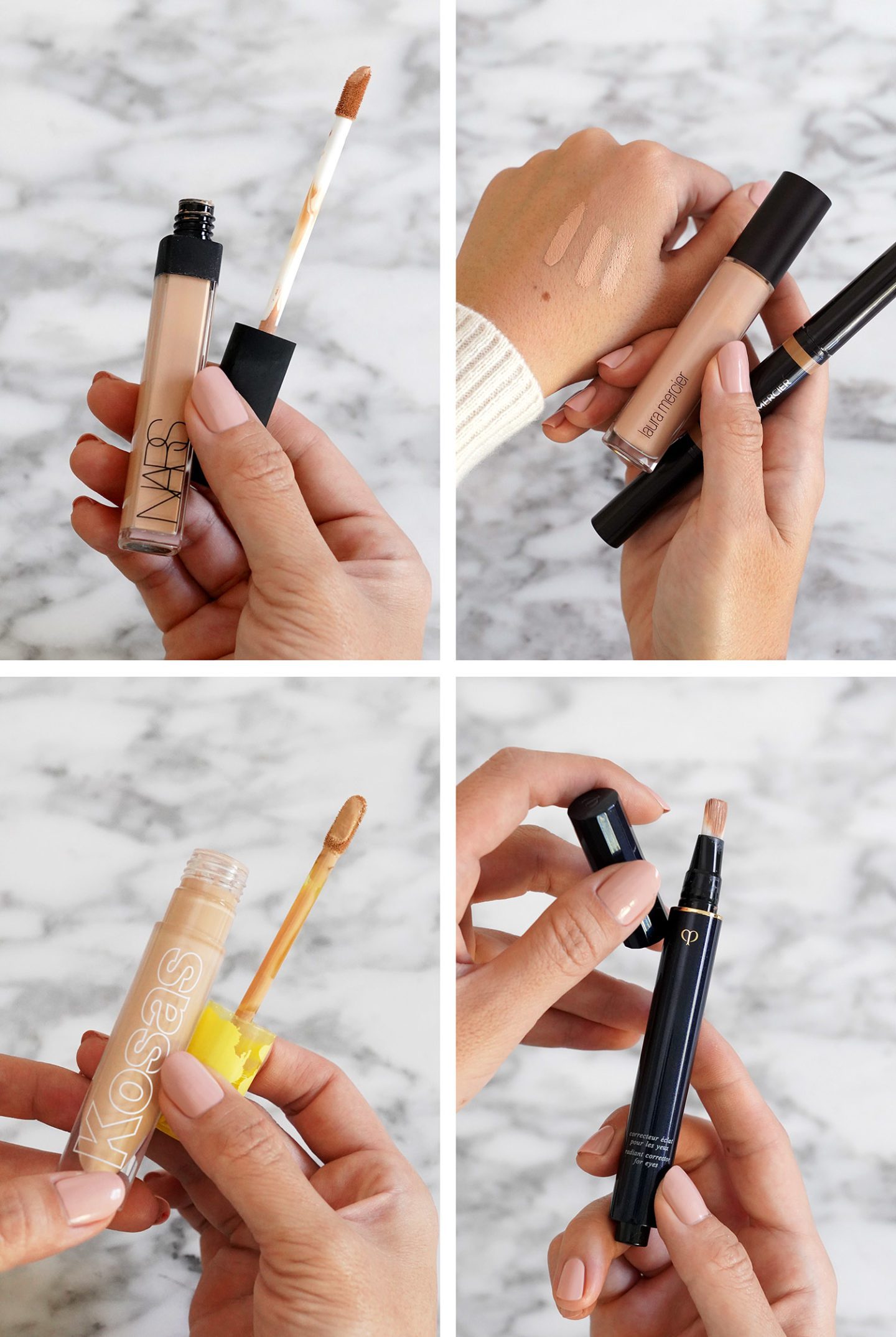 Best Concealers Cle de Peau, Laura Mercier, NARS and Kosas