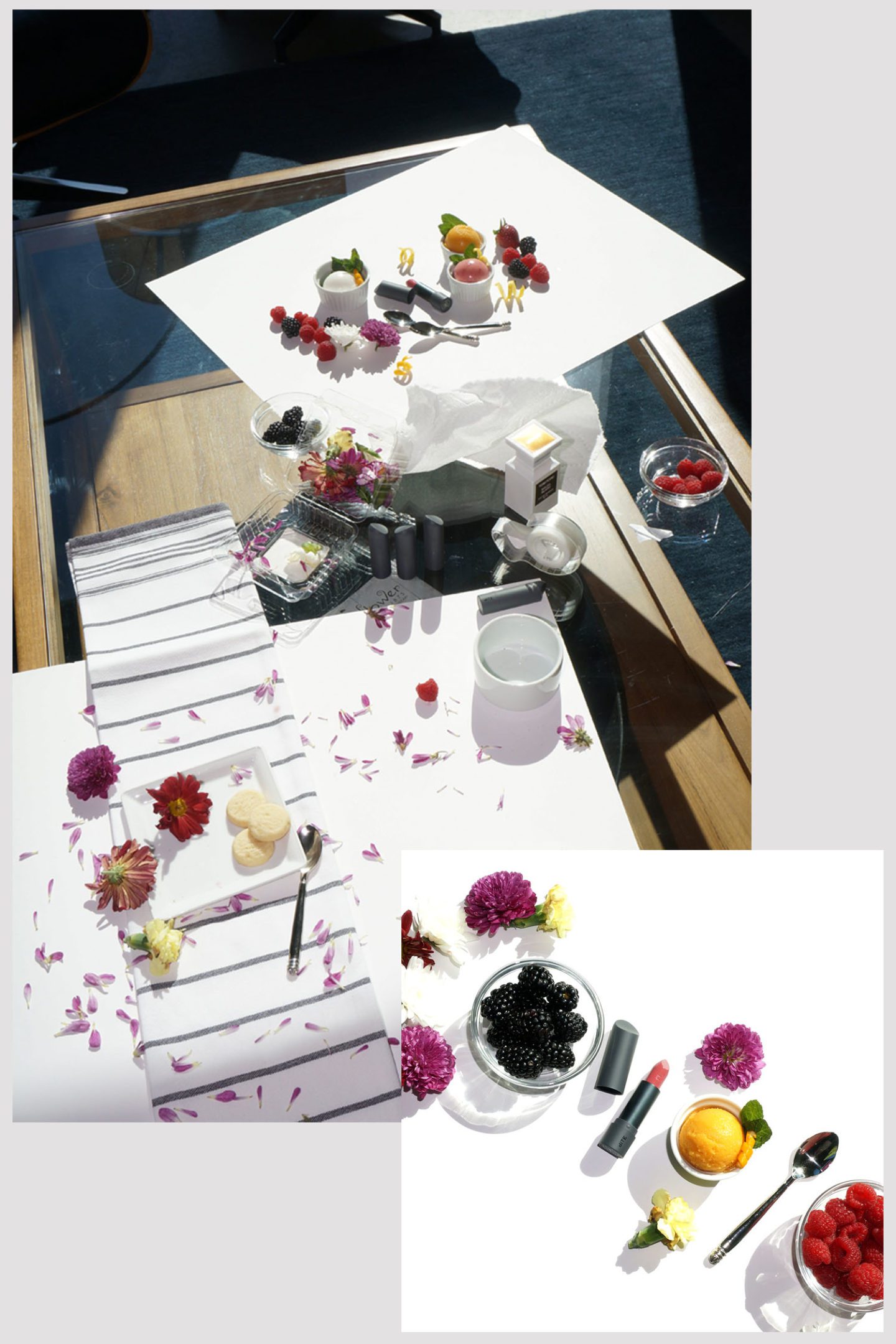 White paper background for product shots