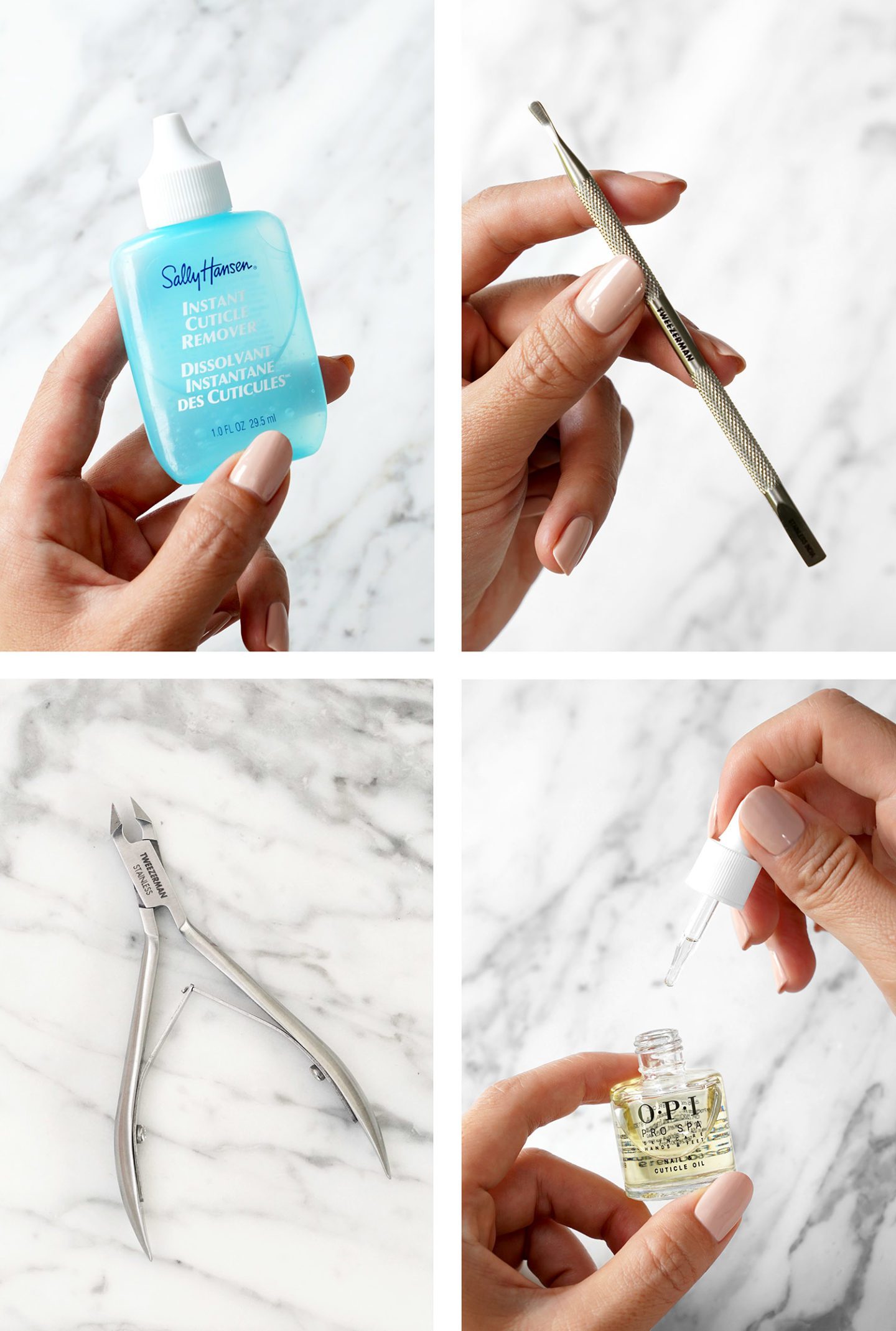 Cuticle Care Essentials Sally Hansen, Tweezerman and OPI