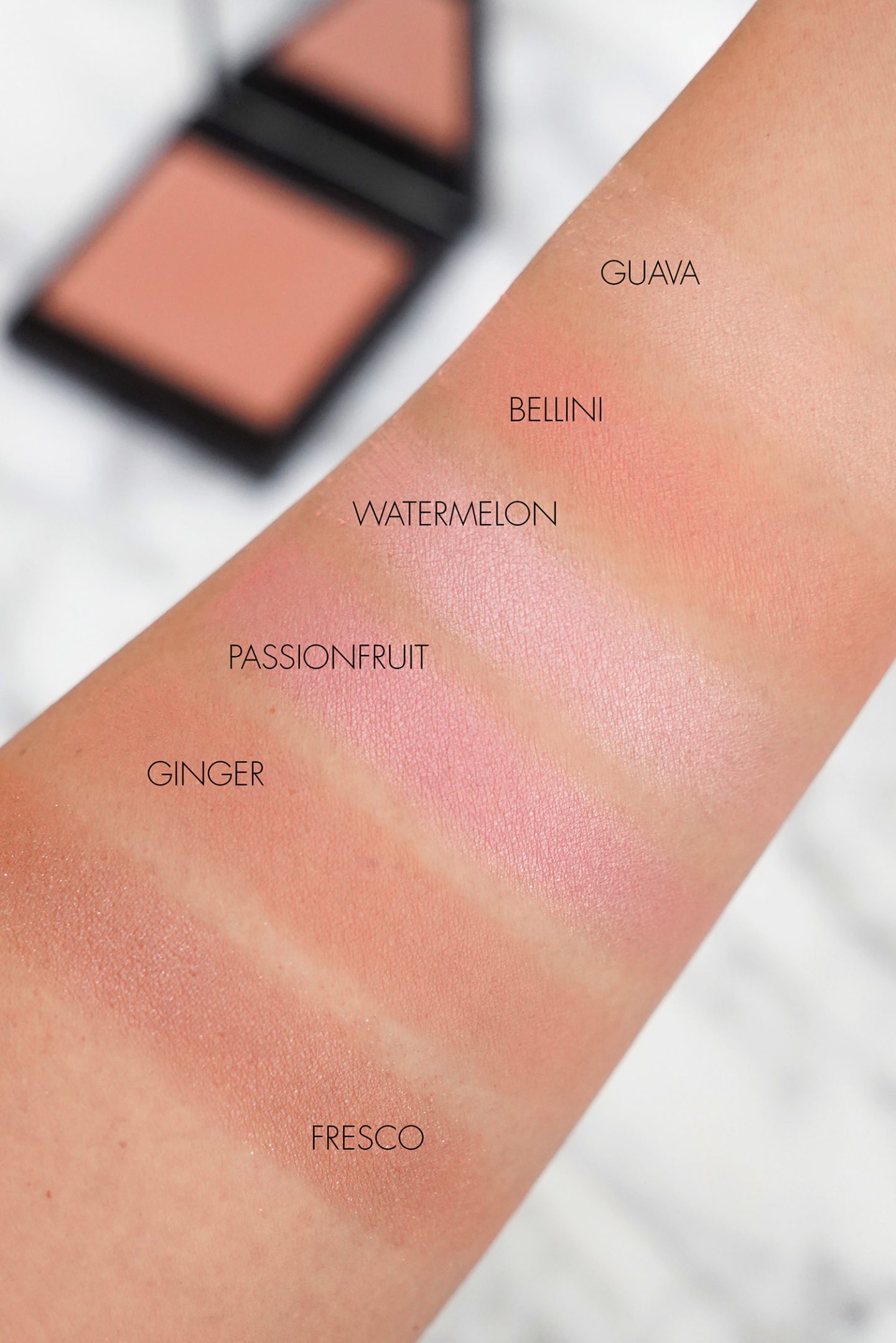 Laura Mercier Blush Color Infusion Powder Blush swatches