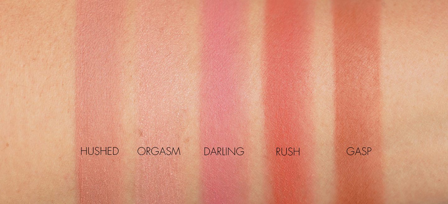 NARS Air Matte Blush swatches