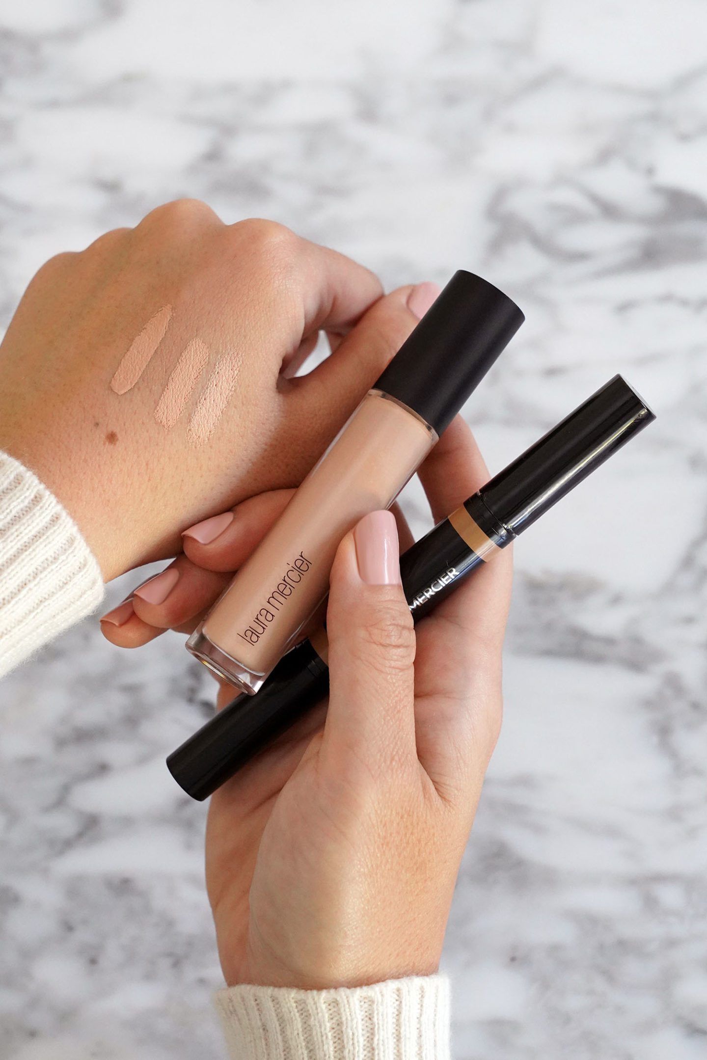 Laura Mercier Secret Camouflage Correct and Brighten Concealer Duo vs Flawless Fusion
