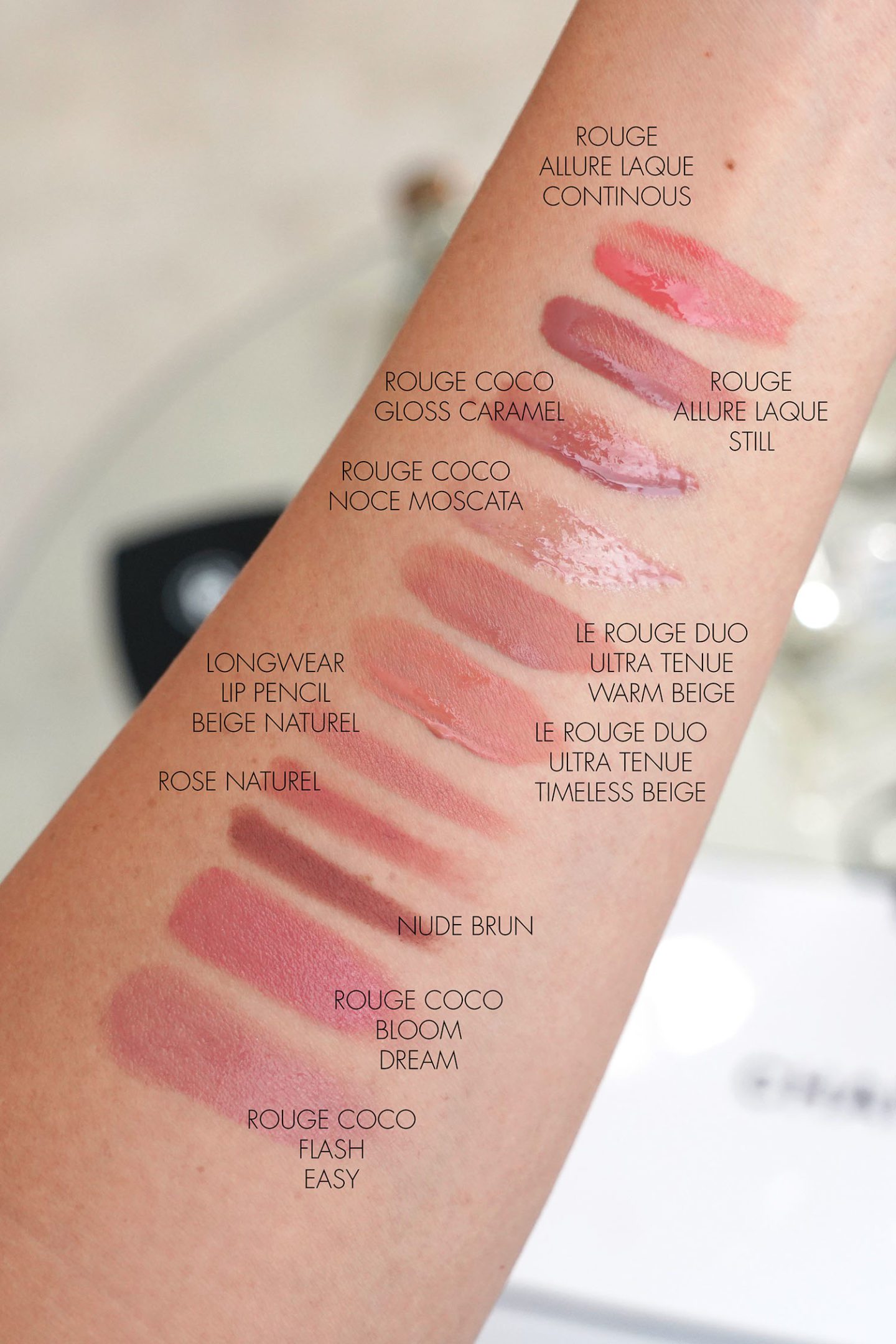 Best Chanel Neutral Lip swatches