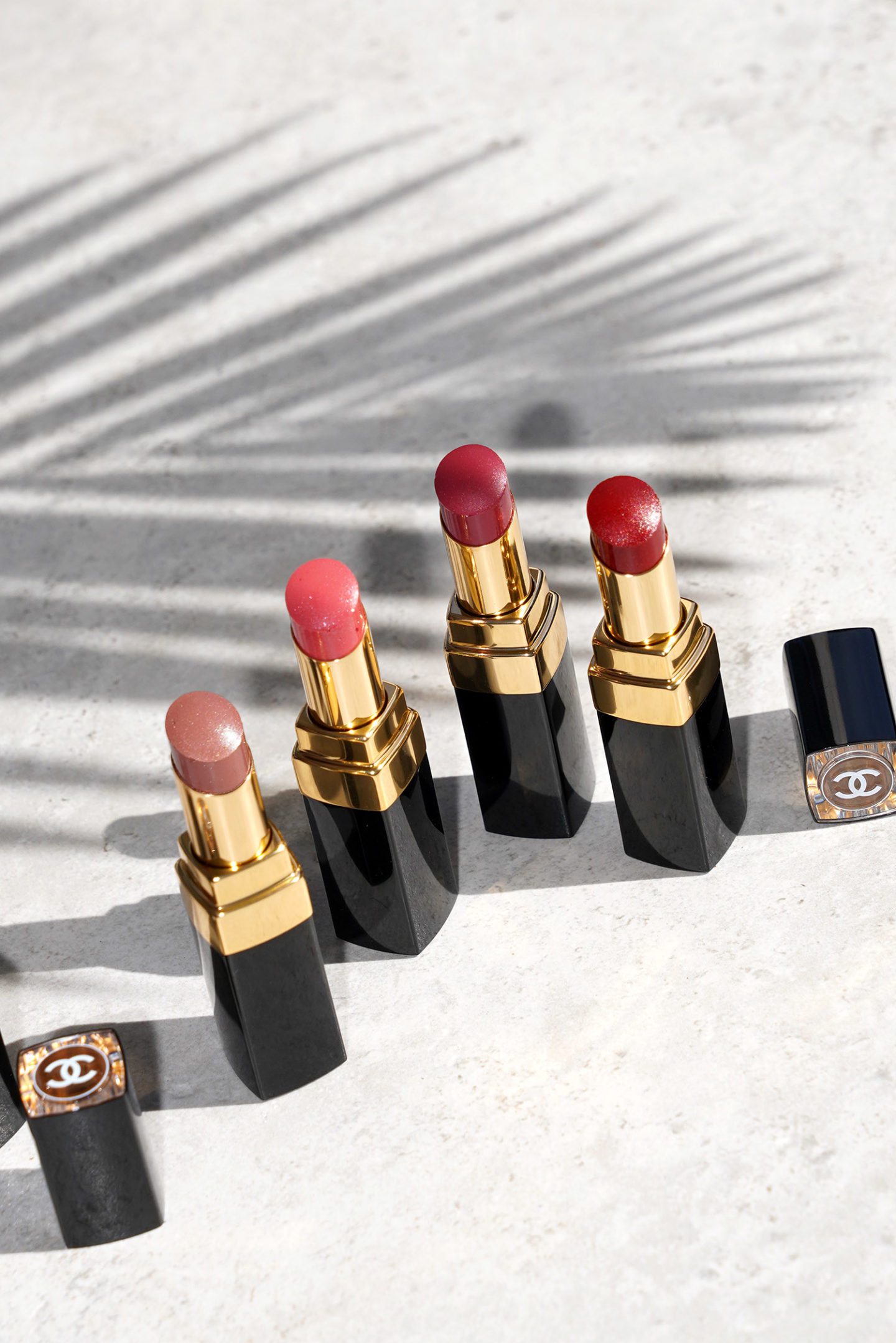 Chanel Rouge Coco Flash in Dawn, Heat, Sunbeam, Flame 