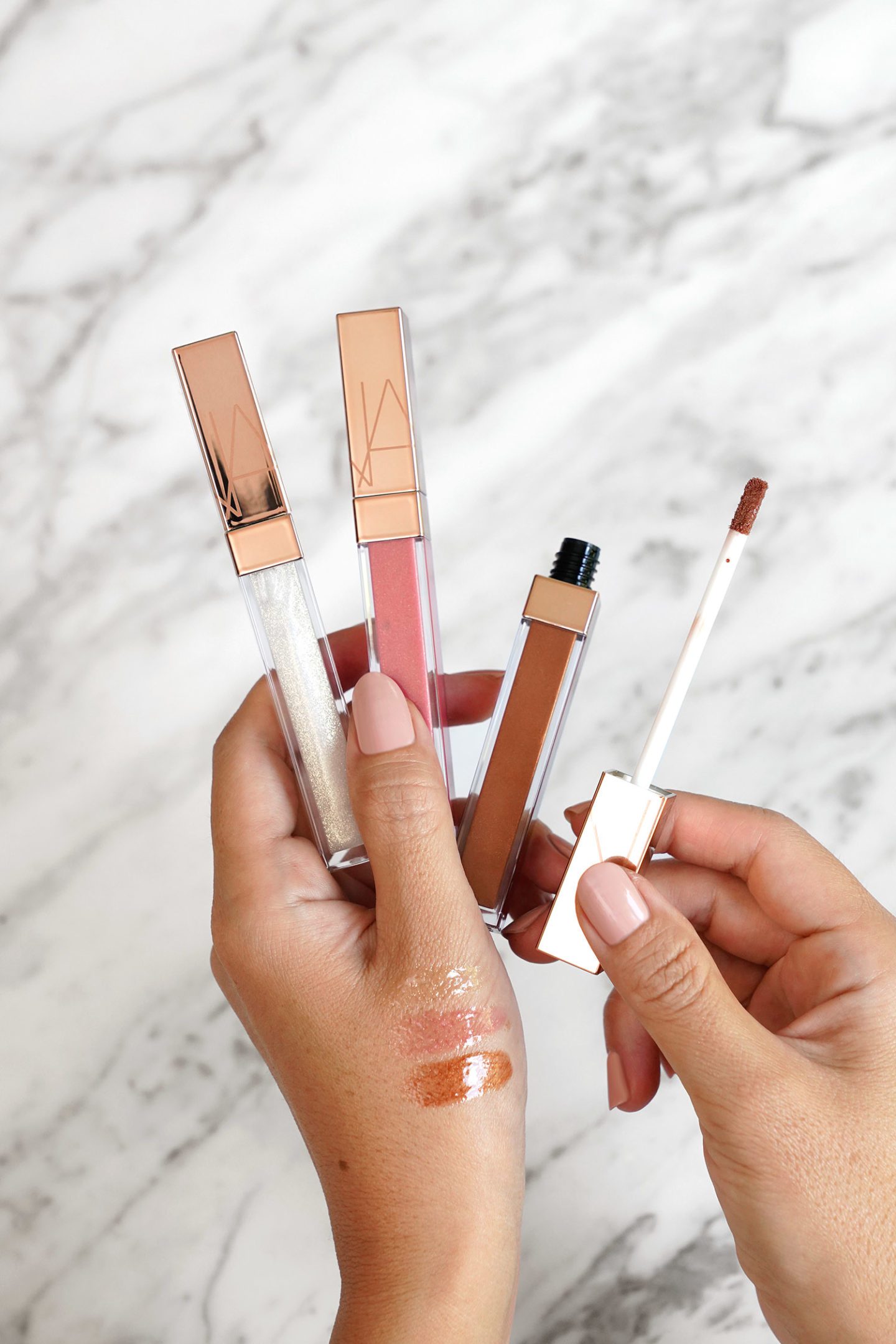 NARS Afterglow Lip Shine Trio Broken Glass, Orgasm, Laguna