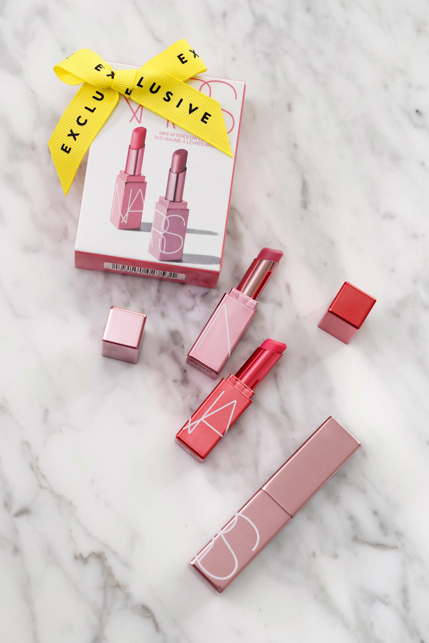 NARS Afterglow Mini Lip Balm Duo ($22) in Deep Throat and Fast Lane 