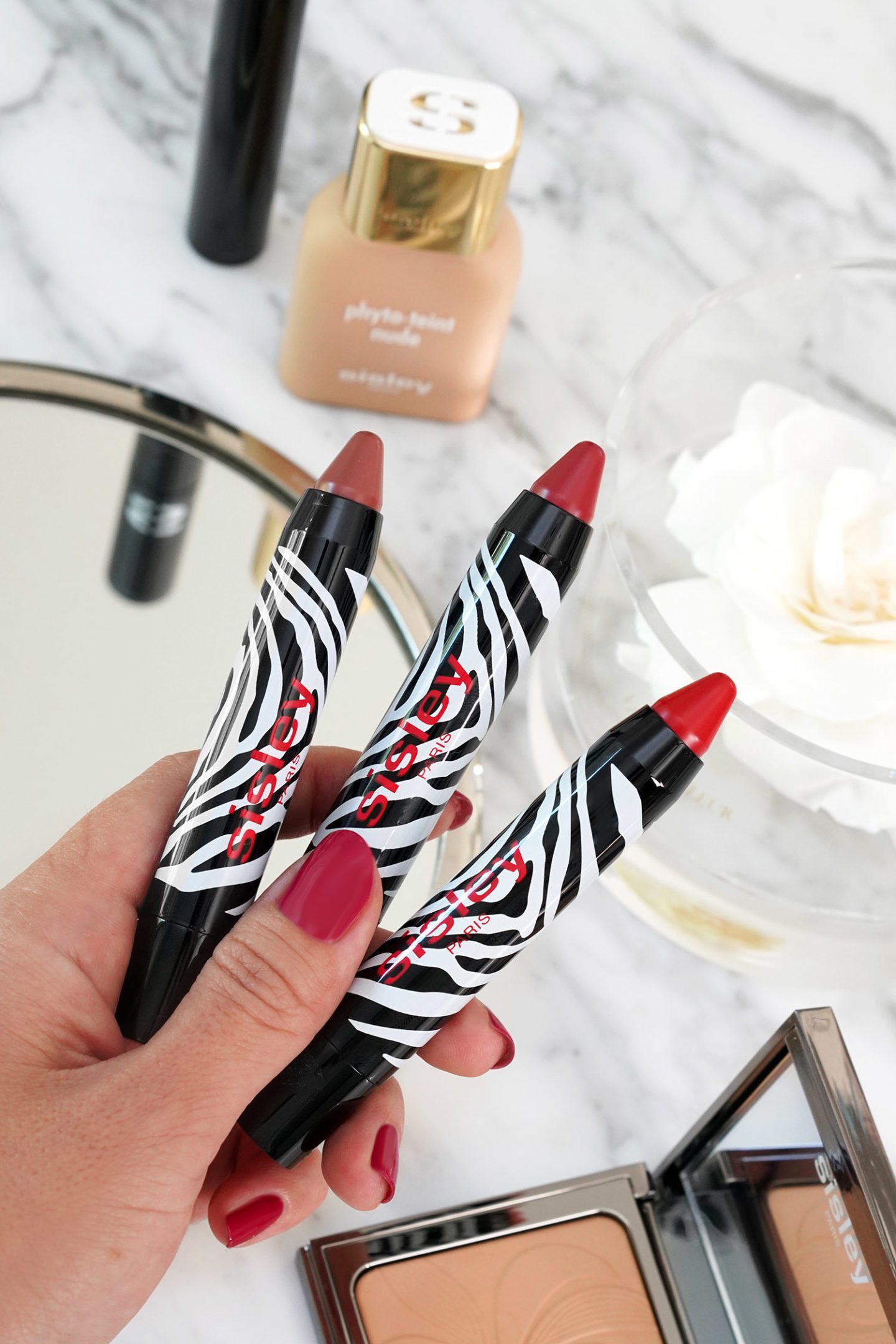 Sisley Phyto-Lip Twist Tinted Lip Balms 24 Rosy Nude, 25 Soft Berry and 26 True Red