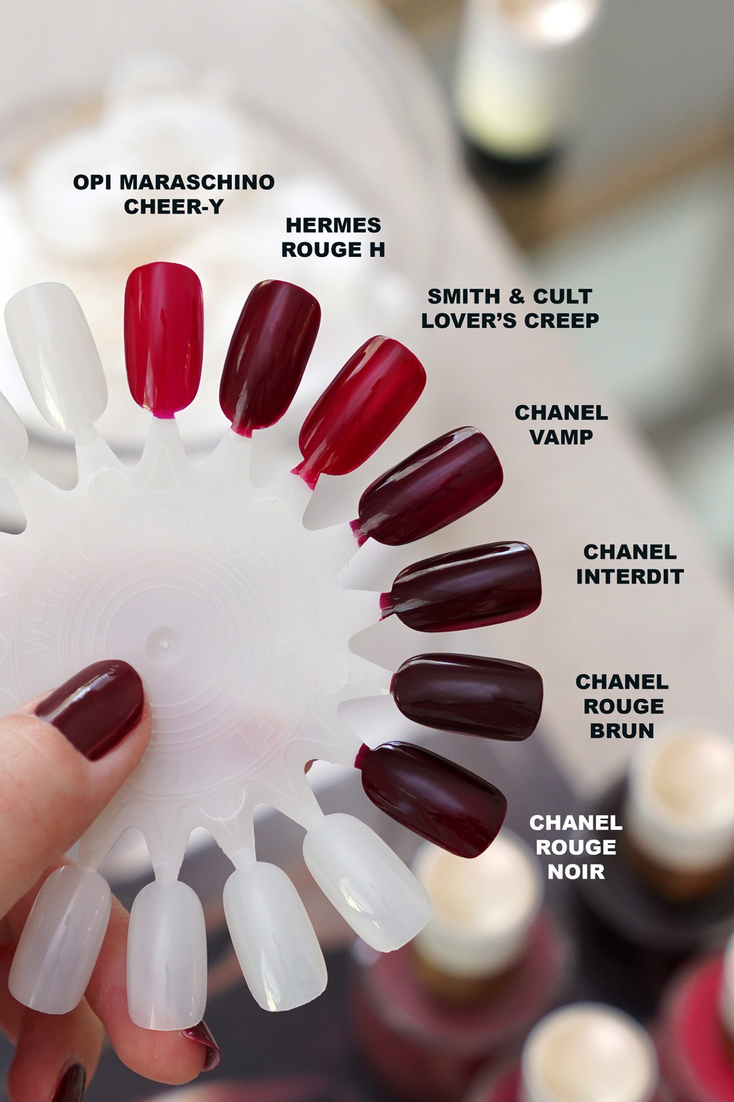 Hermes Nail Polish Rouge H vs Chanel Vamp and Rouge Noir