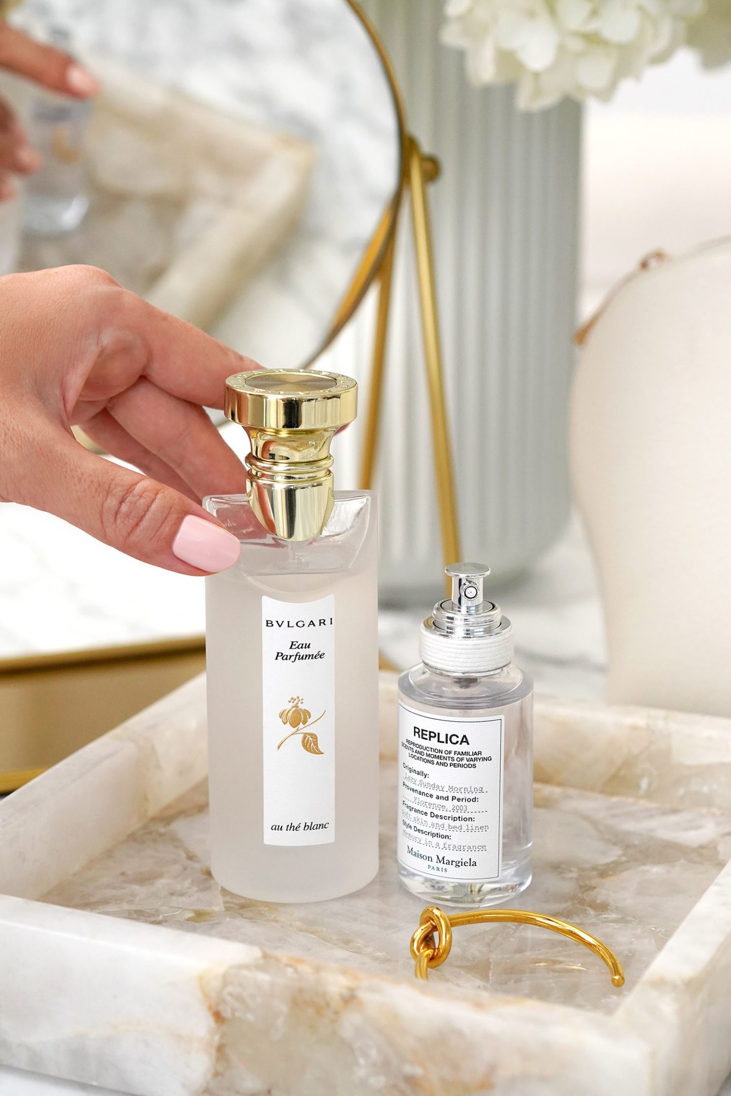 BVLGARI Eau Parfumee Au The Blanc and Replica Lazy Sunday Morning