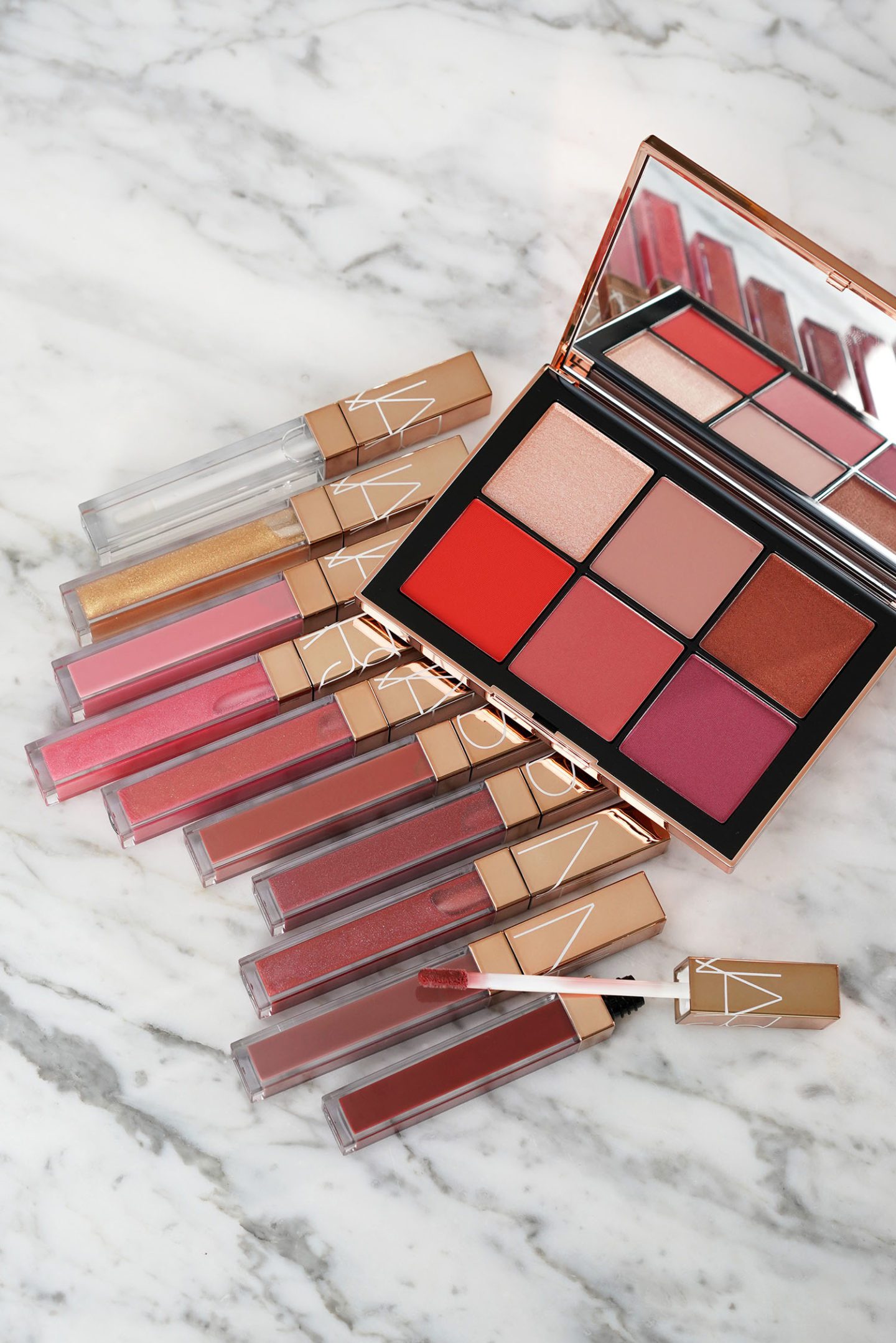 NARS Afterglow Cheek Palette and Afterglow Lip Shine