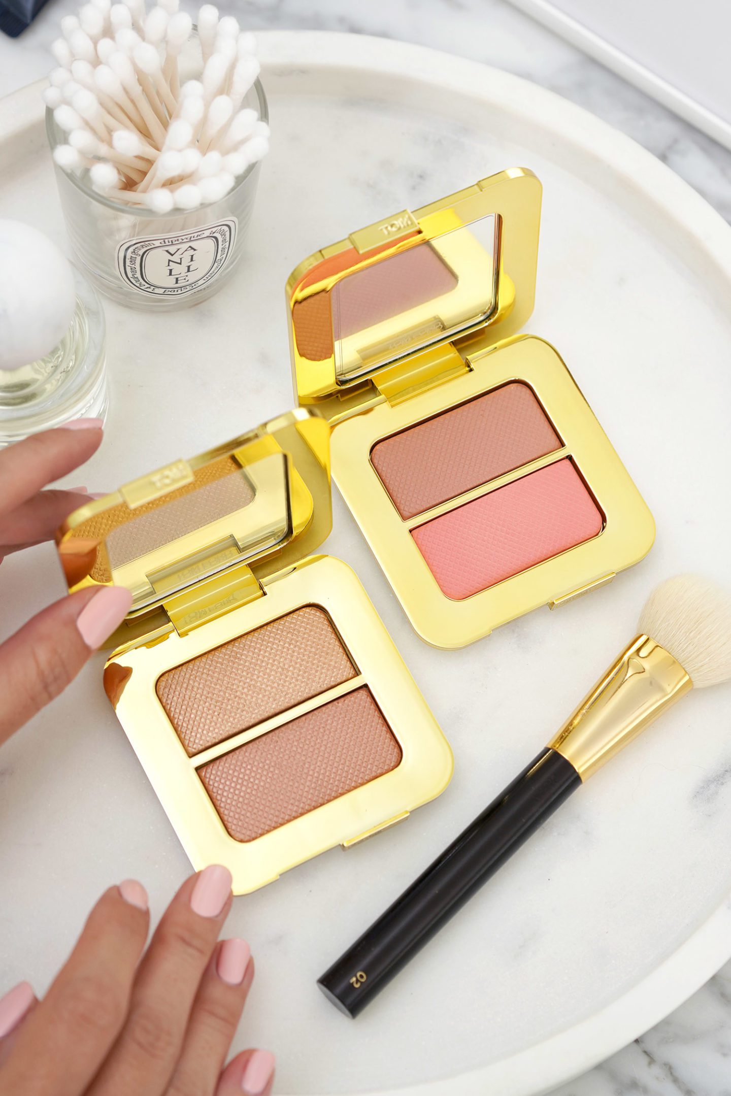 Tom Ford Sheer Cheek Duo Eclat Nu vs Reflects Gilt