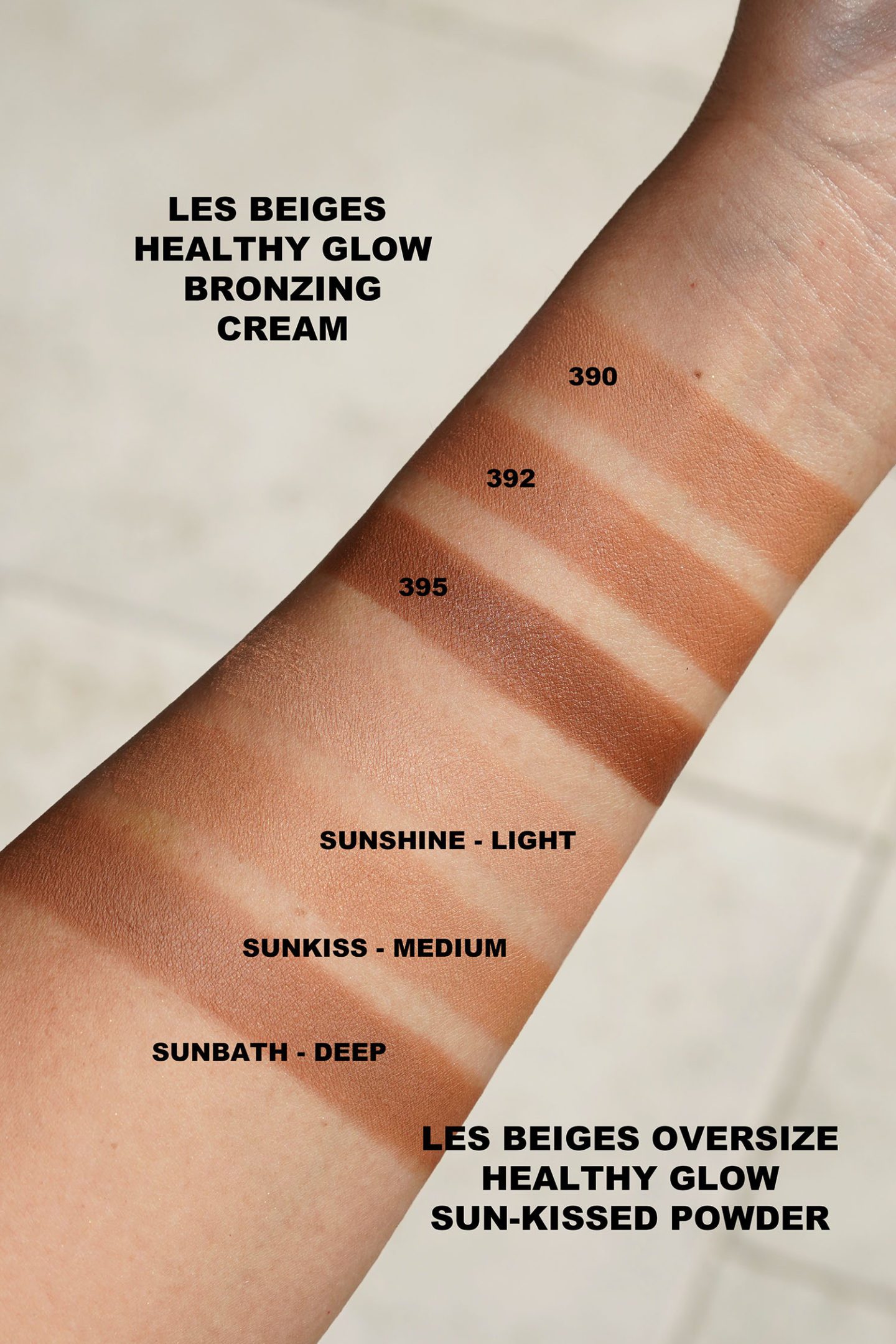 Chanel Les Beiges Bronzer swatches