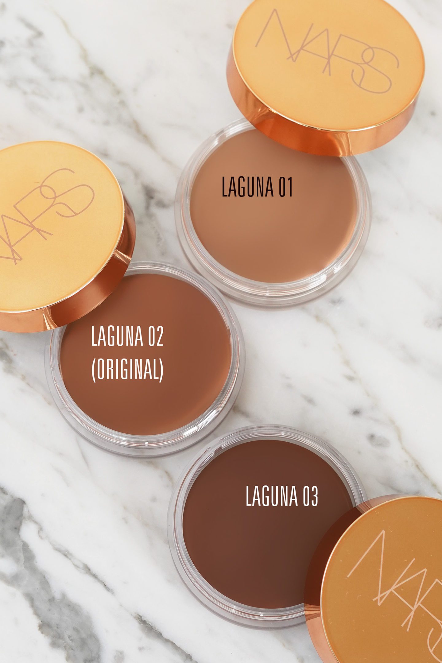 NARS Laguna Cream Bronzer 01, 02 and 03