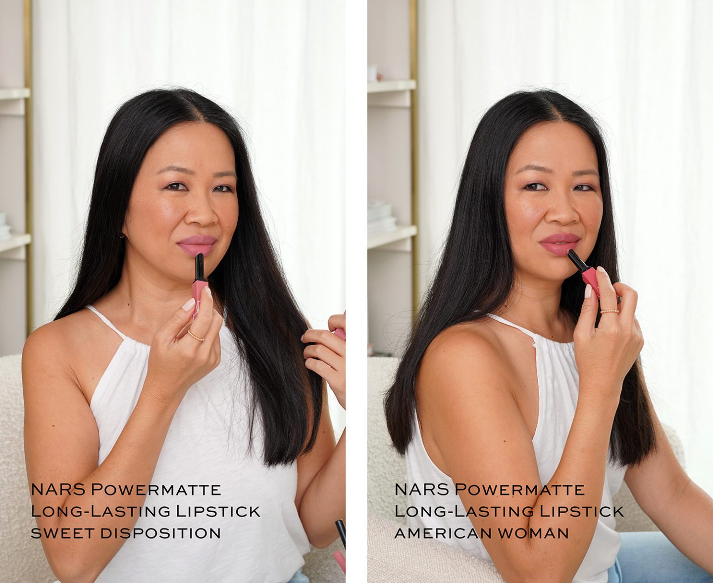 NARS Powermatte Long-Lasting Lipsticks Sweet Disposition and American Woman