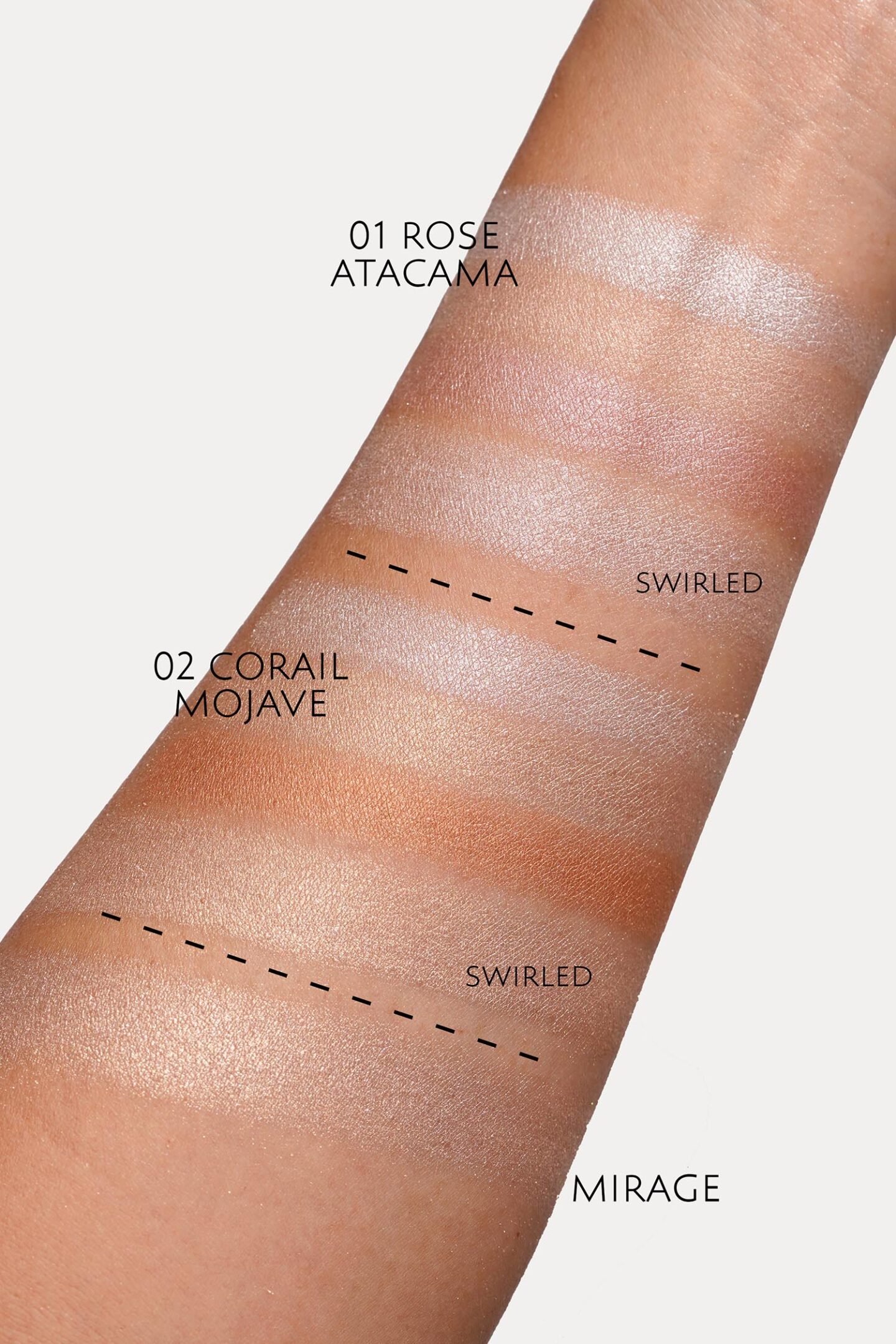 Hermes Plein Air H Trio Iridescent Mineral Powder swatches