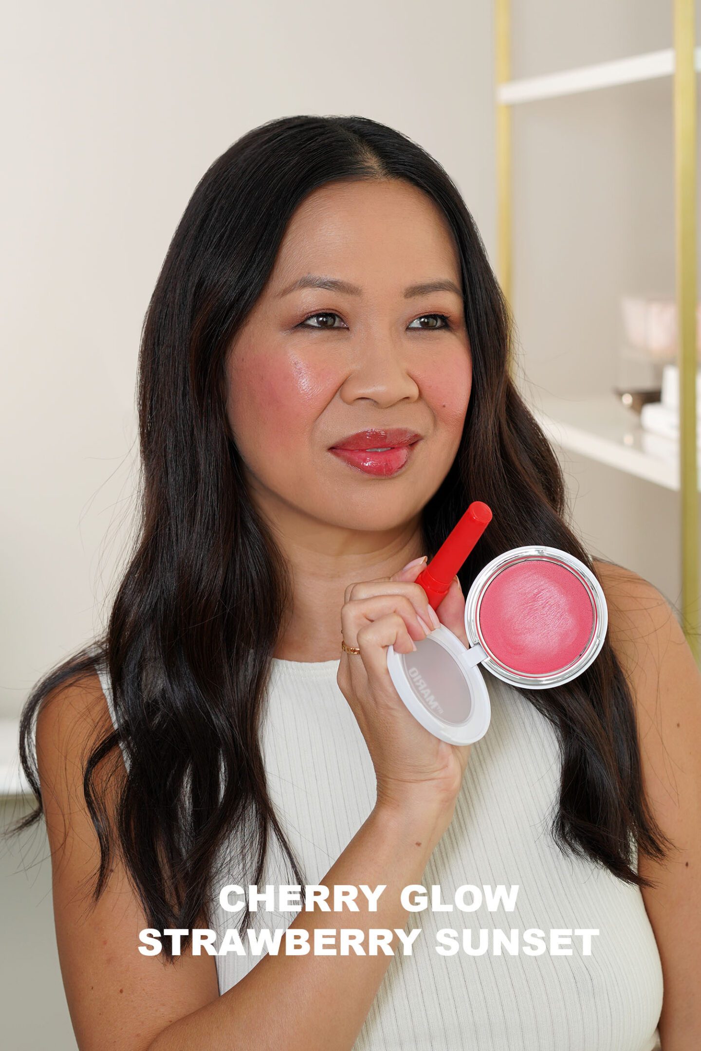 Makeup By Mario Strawberry Sunset + Cherry Glow on the lips