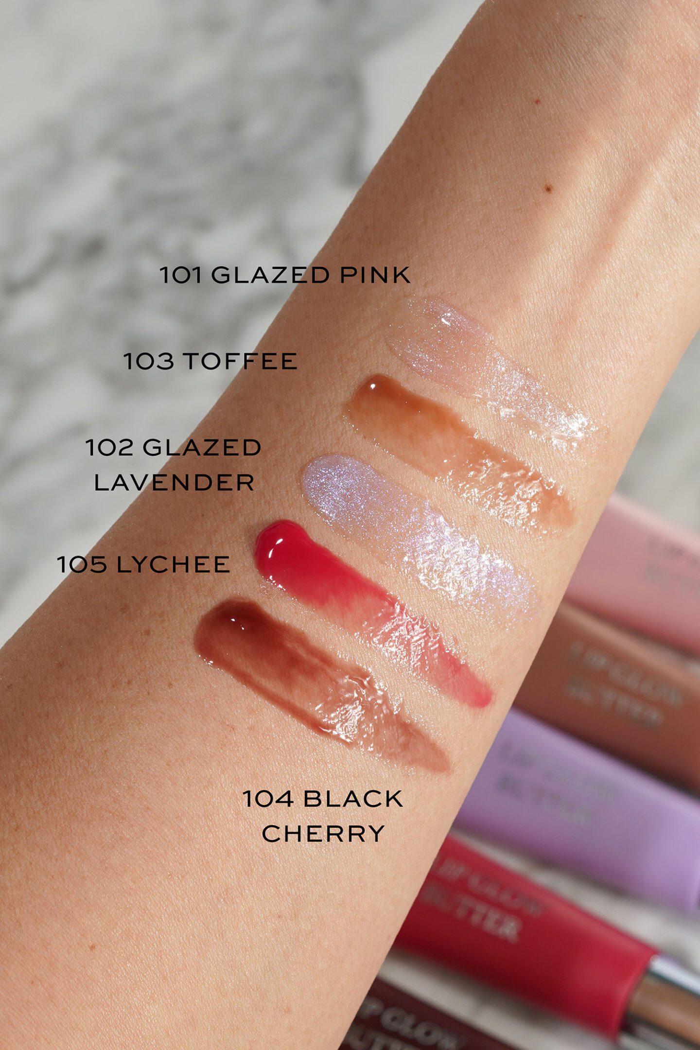 Dior Addict Lip Butter swatches