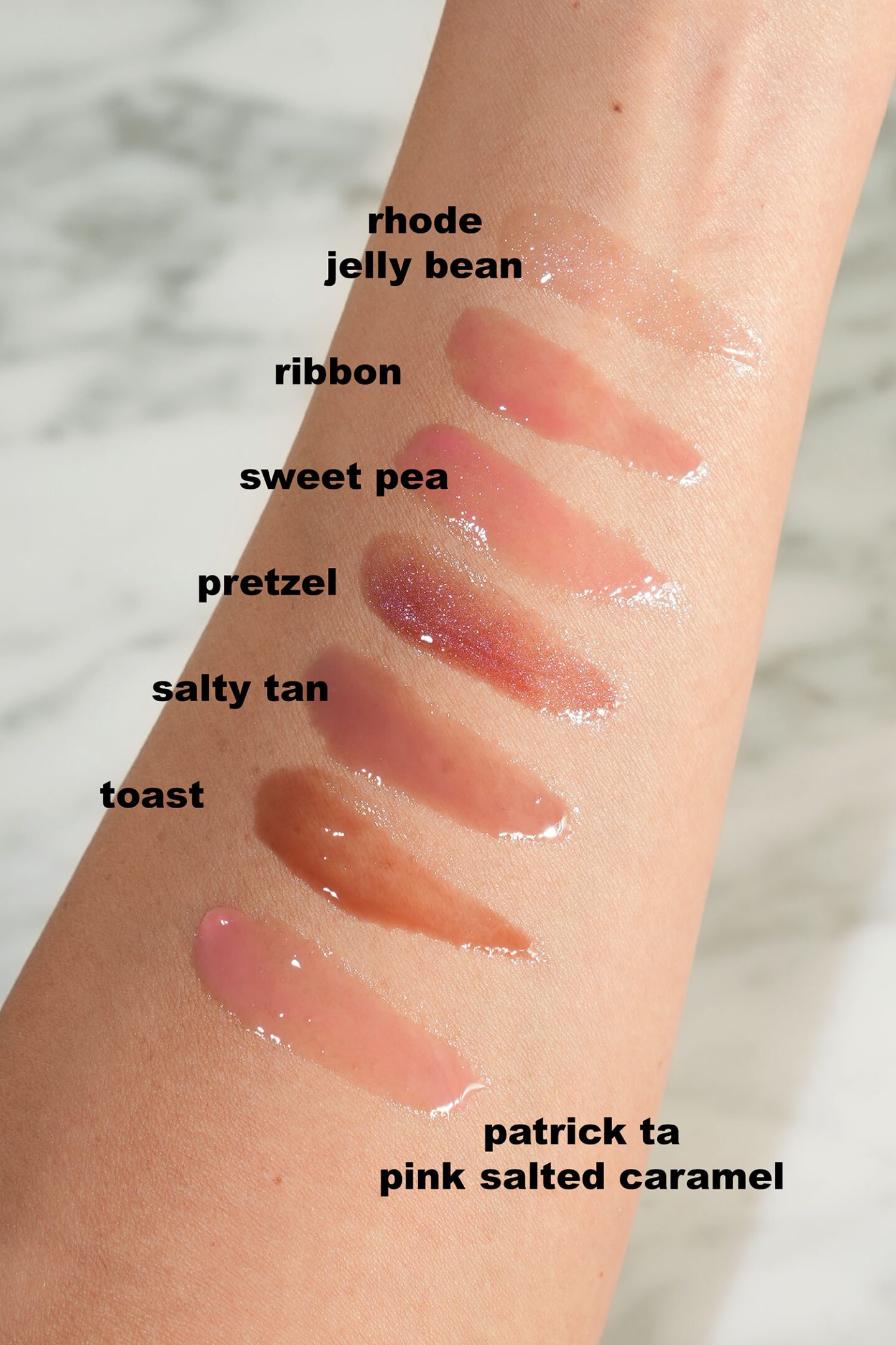 Rhode Peptide Lip Tint swatches
