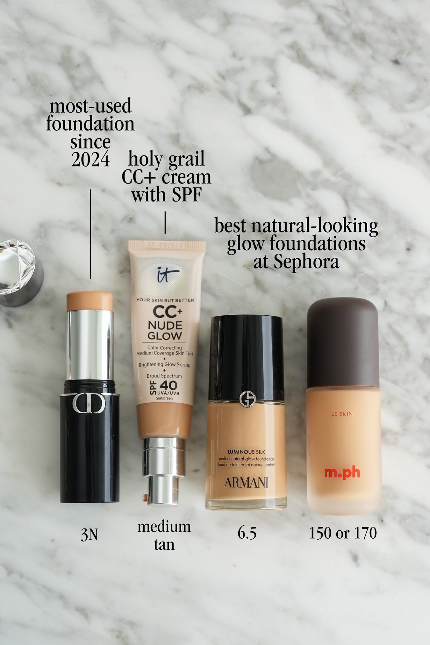 Best Foundation Formulas at Sephora - Dior, It Cosmetics, Armani and m.ph