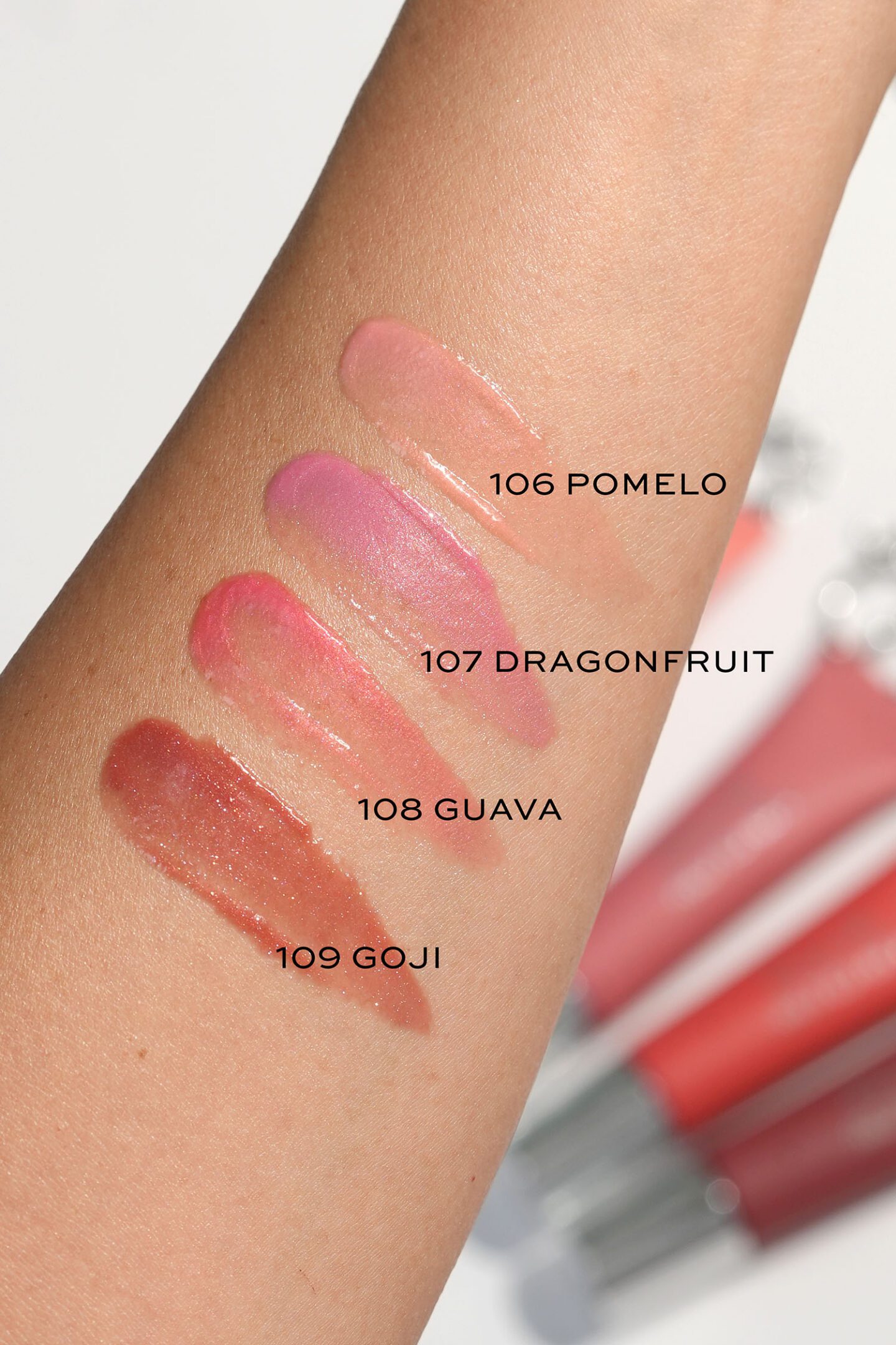 Dior Addict Lip Glow Butters - new shades Pomelo, Dragonfruit, Guava, Goji